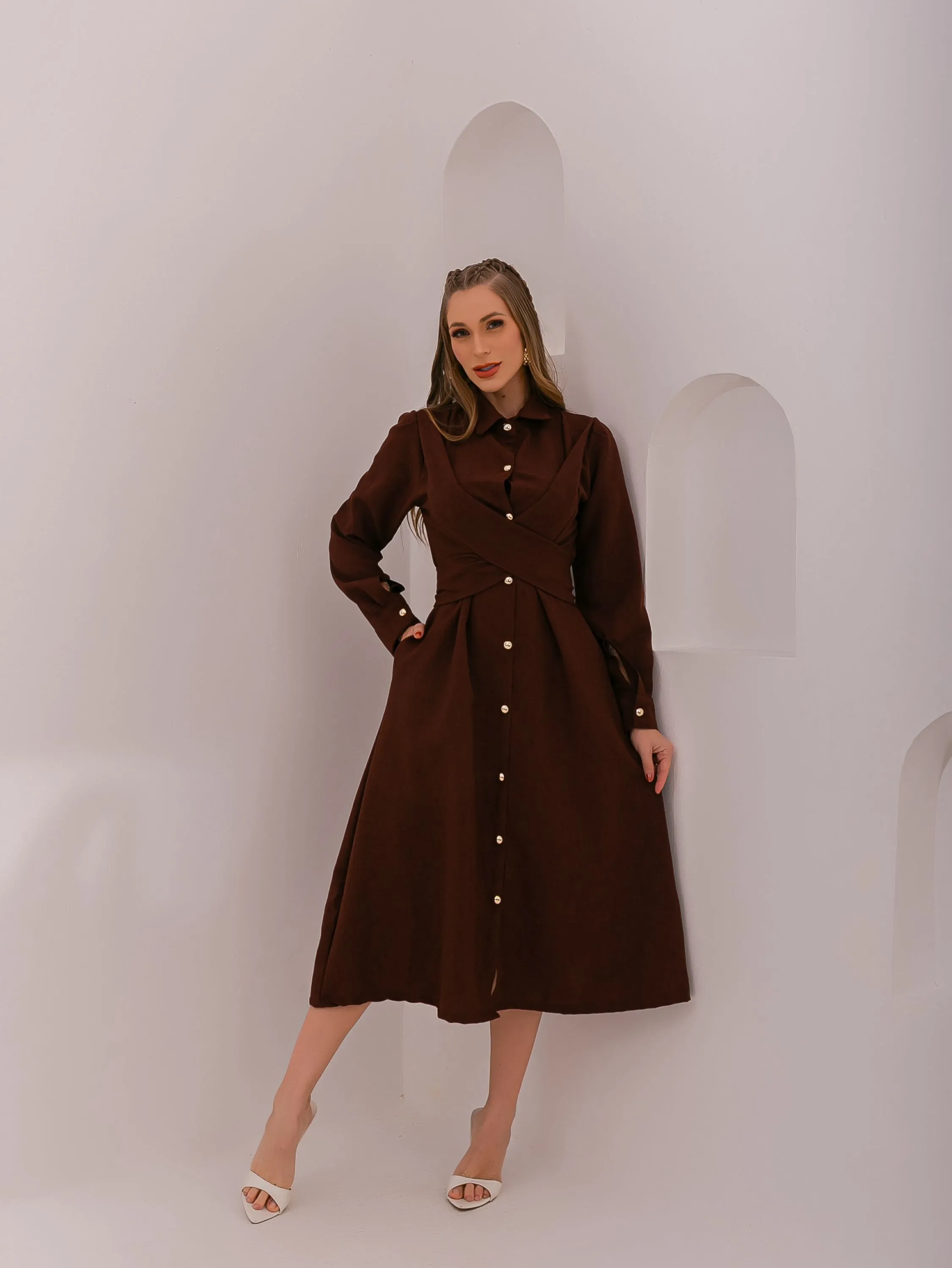 Vestido longo Malu