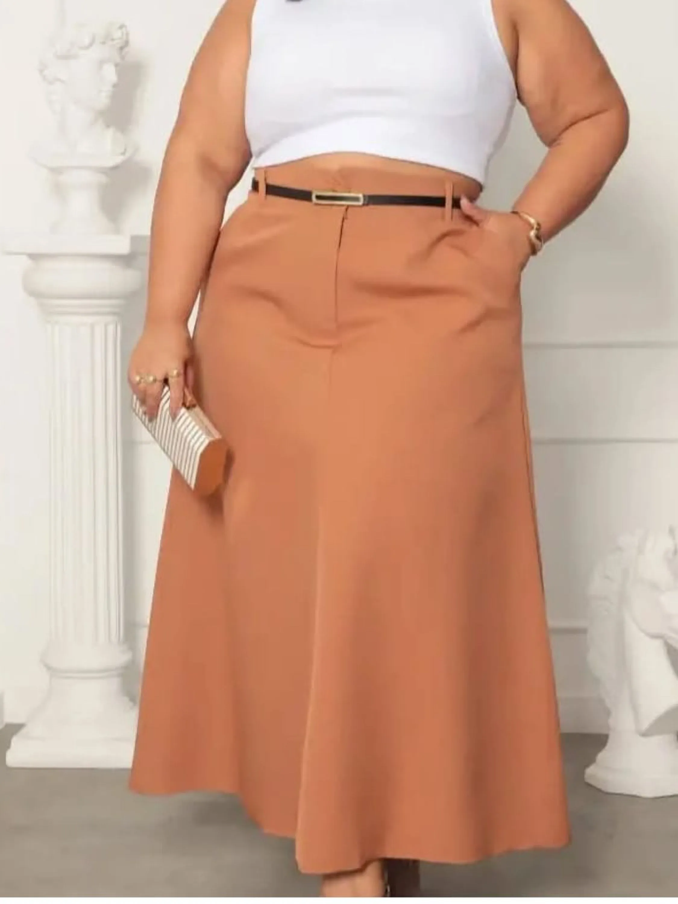 Saia plus size Elisa linda moda