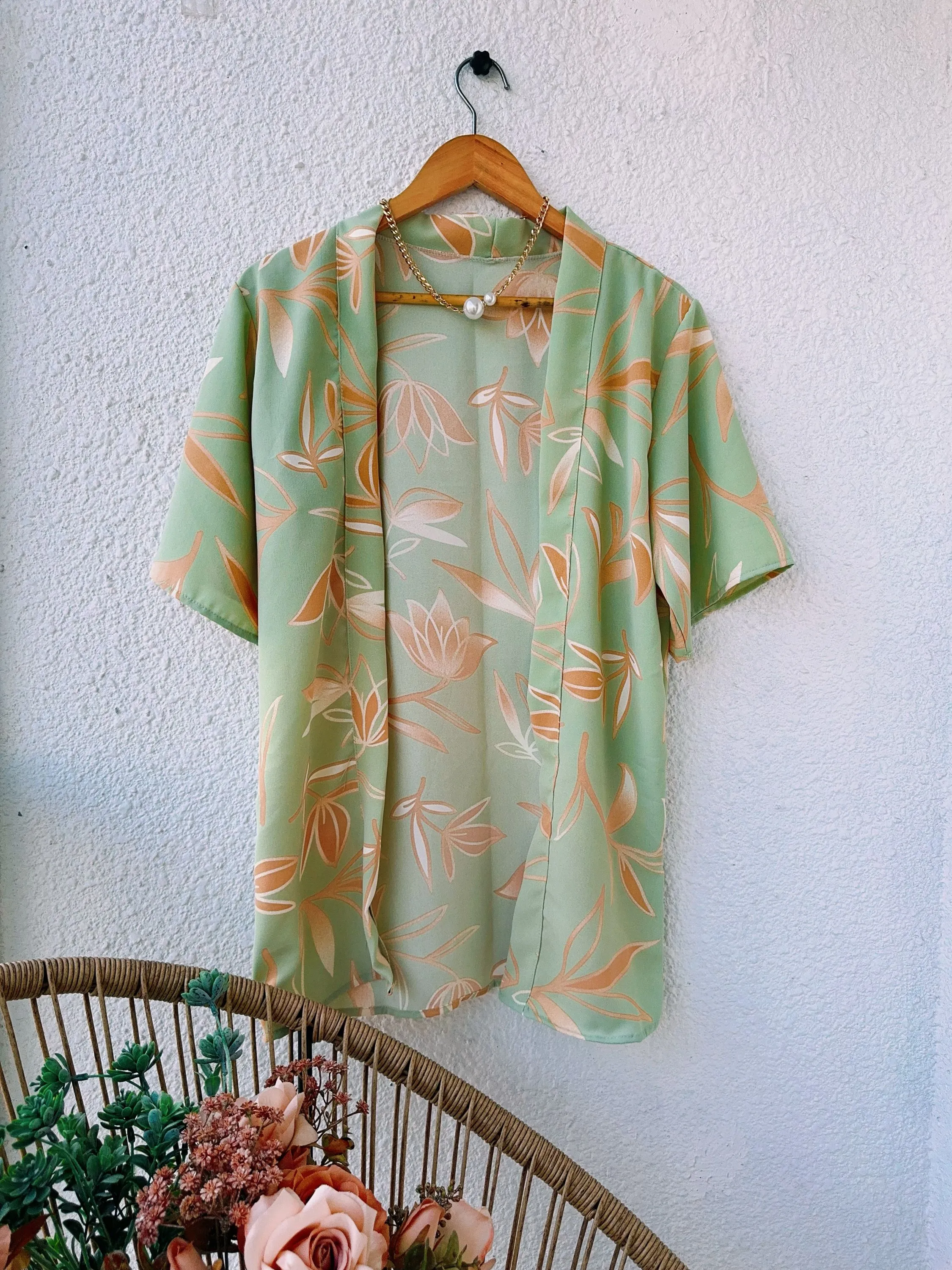 Kimono  duna manga curto Elisa linda moda