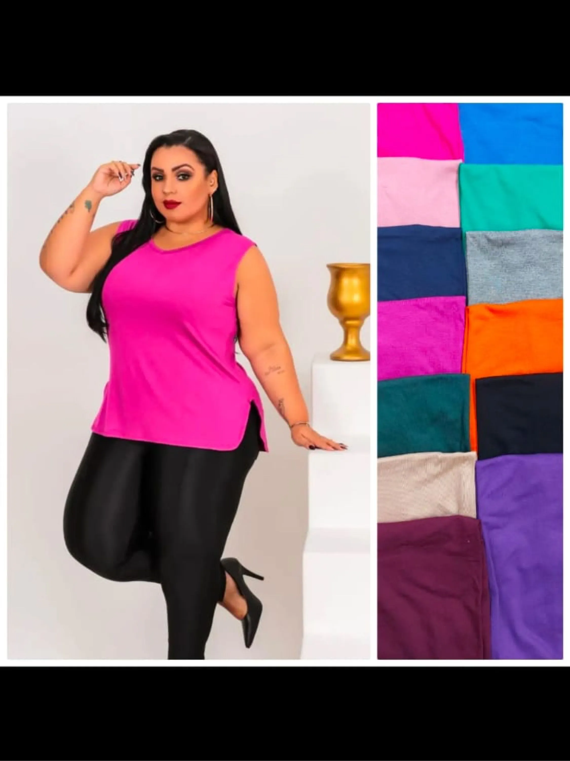 Regata plus size Elisa linda moda