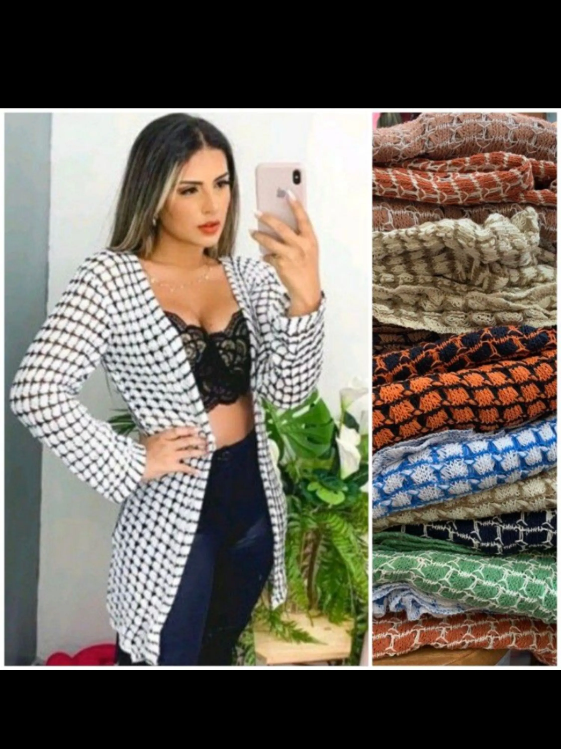 Cardigan poliéster promoção Elisa linda moda