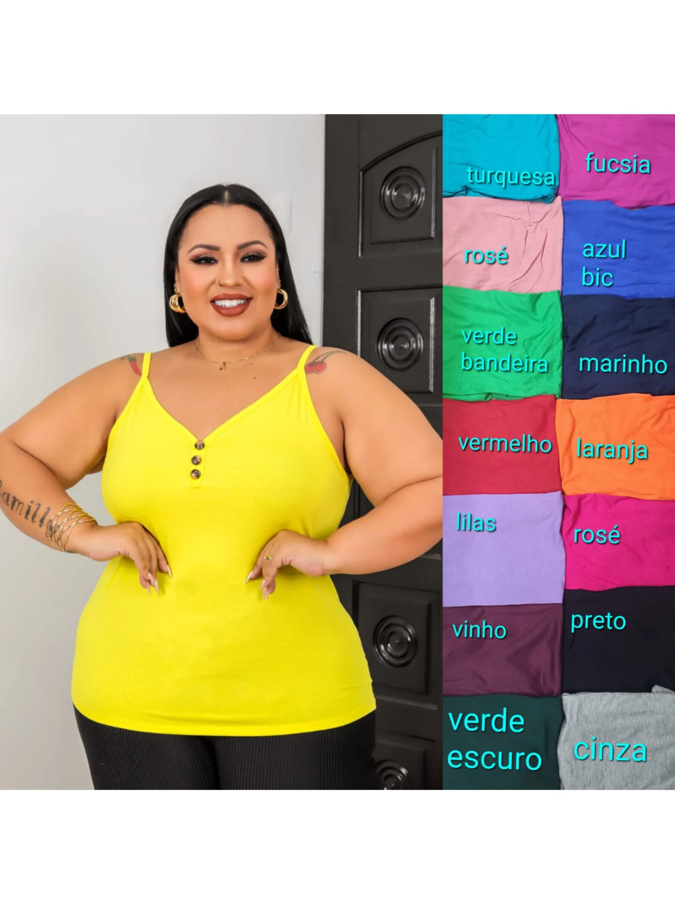 Regata plus size Elisa linda moda