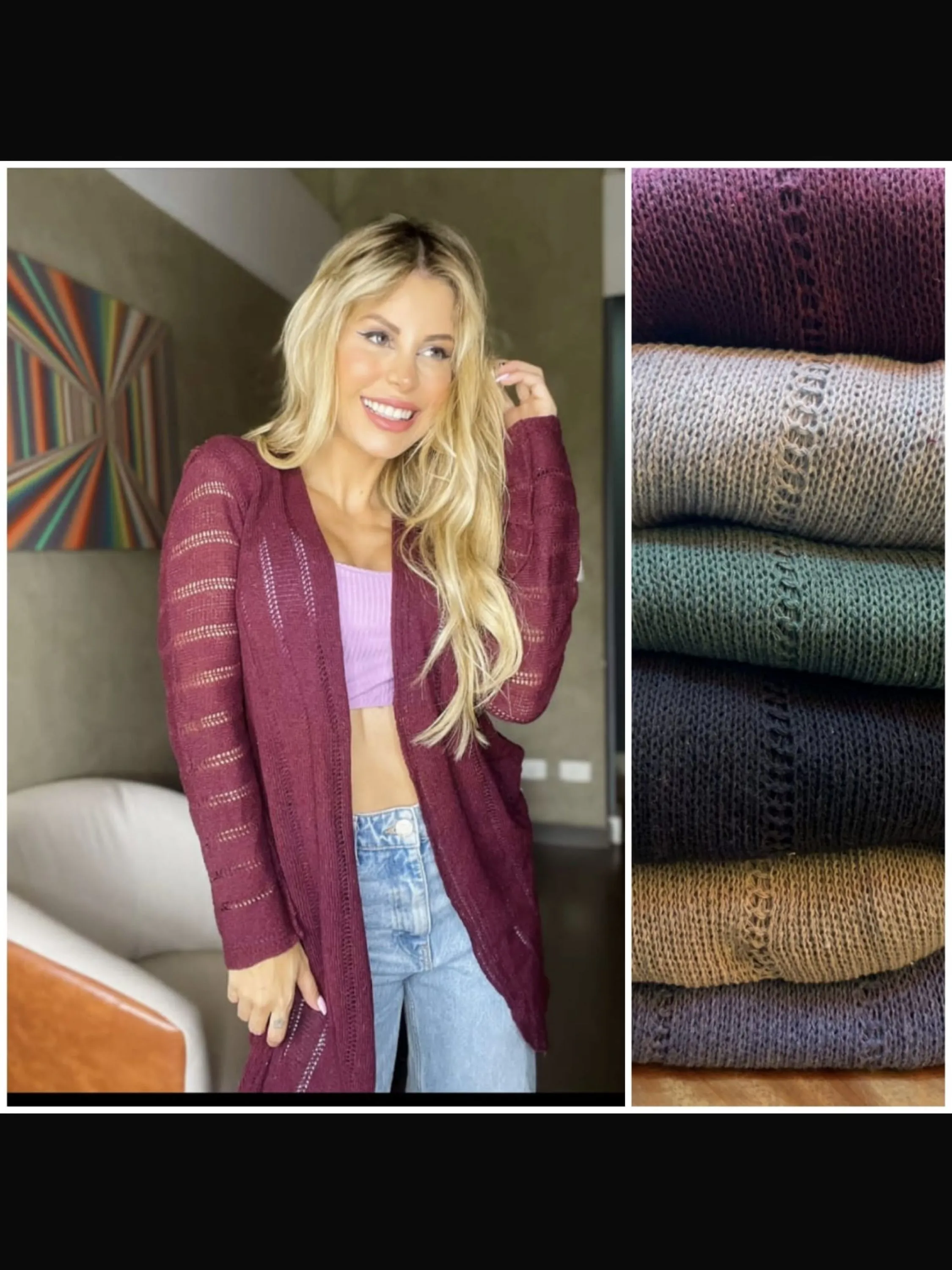 Cardigan promoção Elisa linda moda