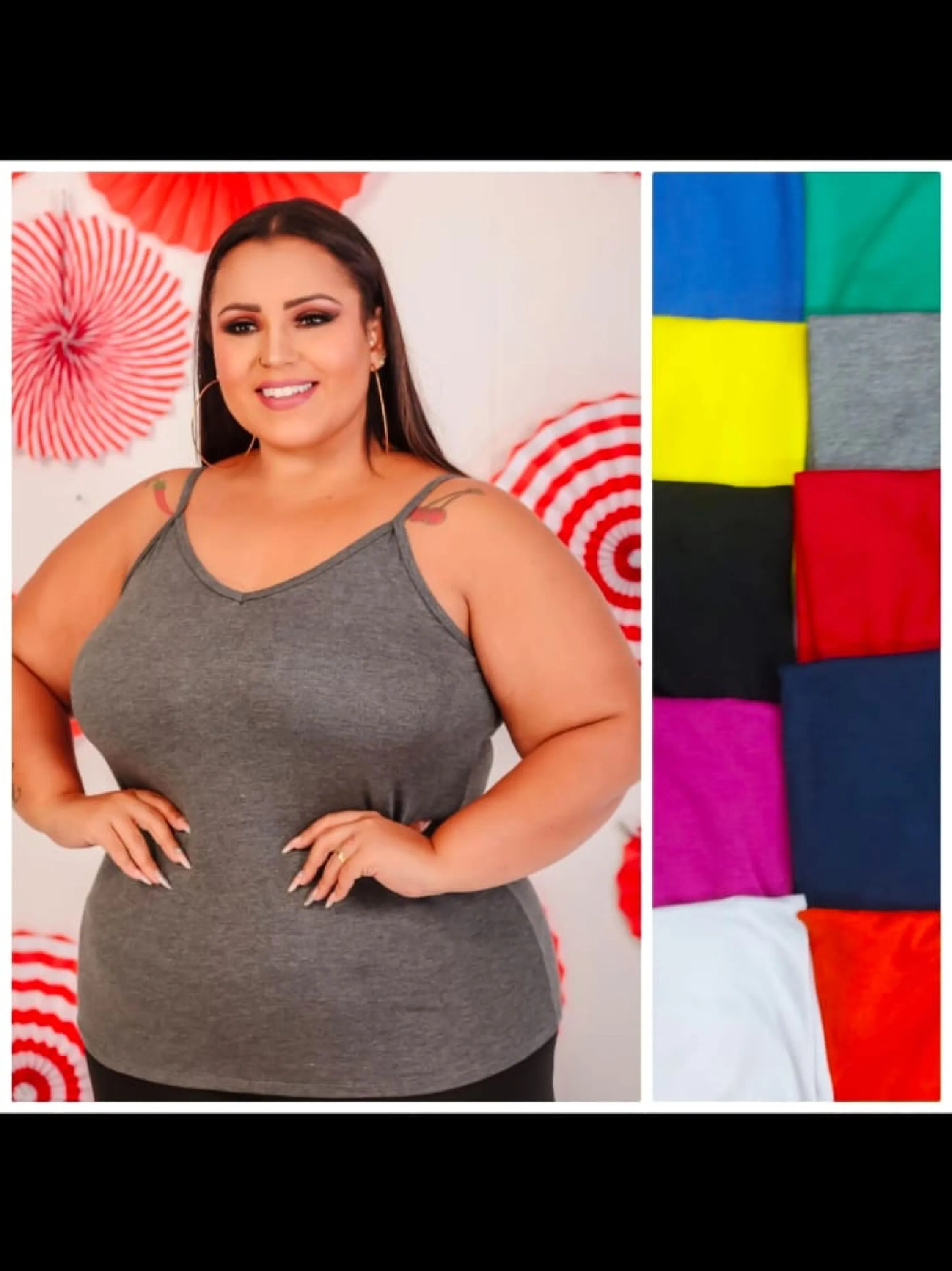 Regata plus size Elisa linda moda