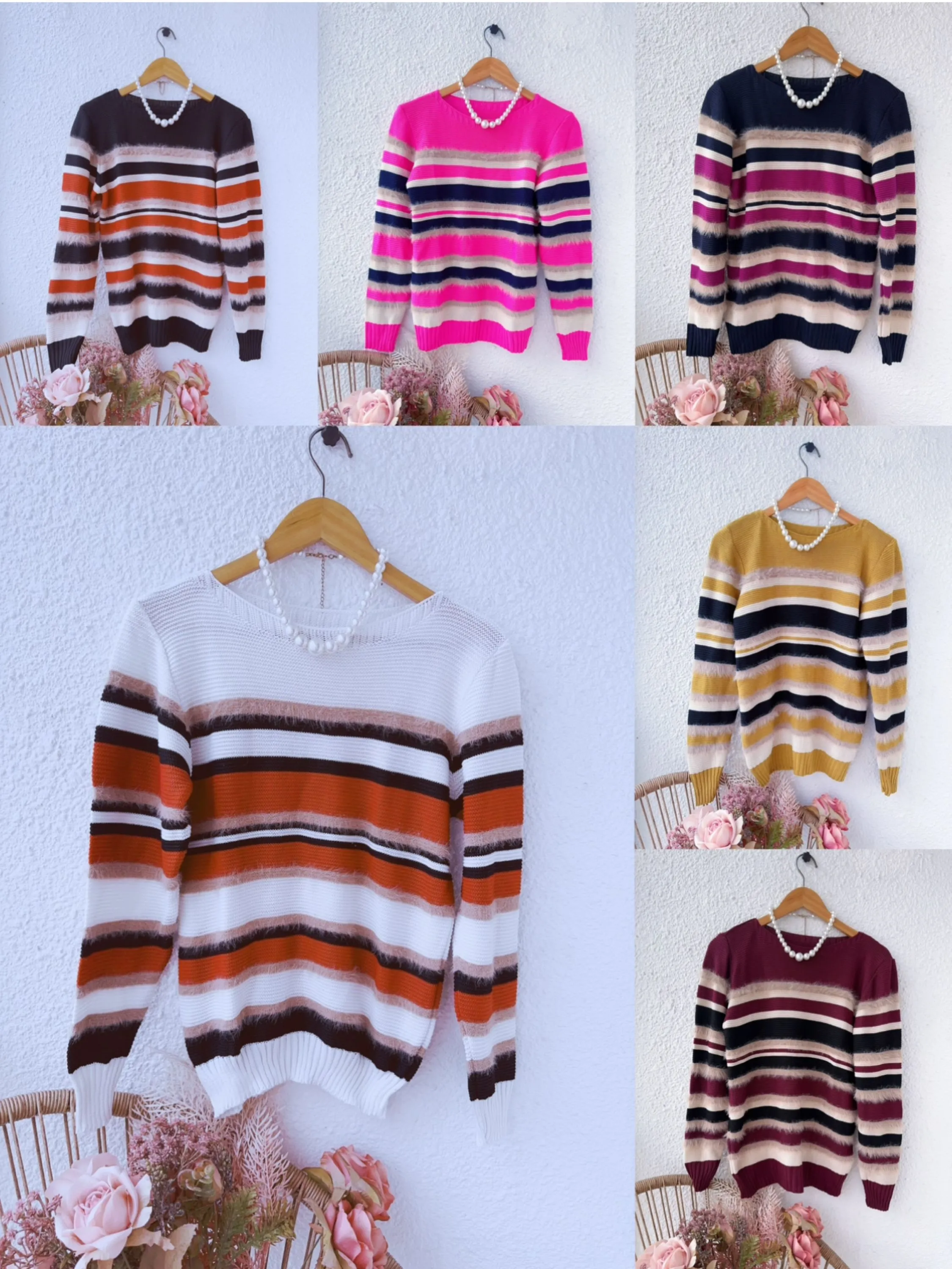 Blusas manga longa Elisa linda moda
