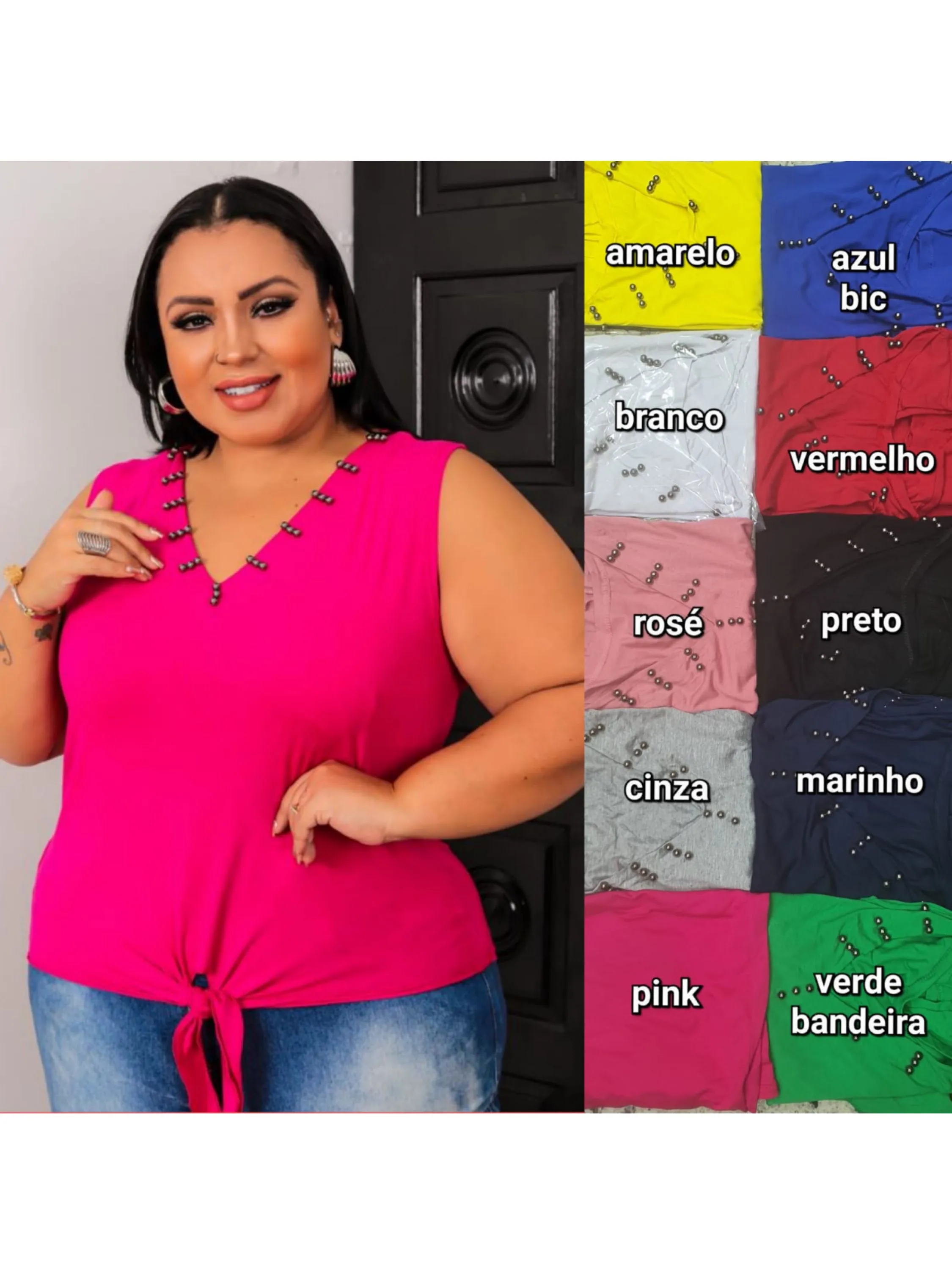 Regata plus size Elisa linda moda