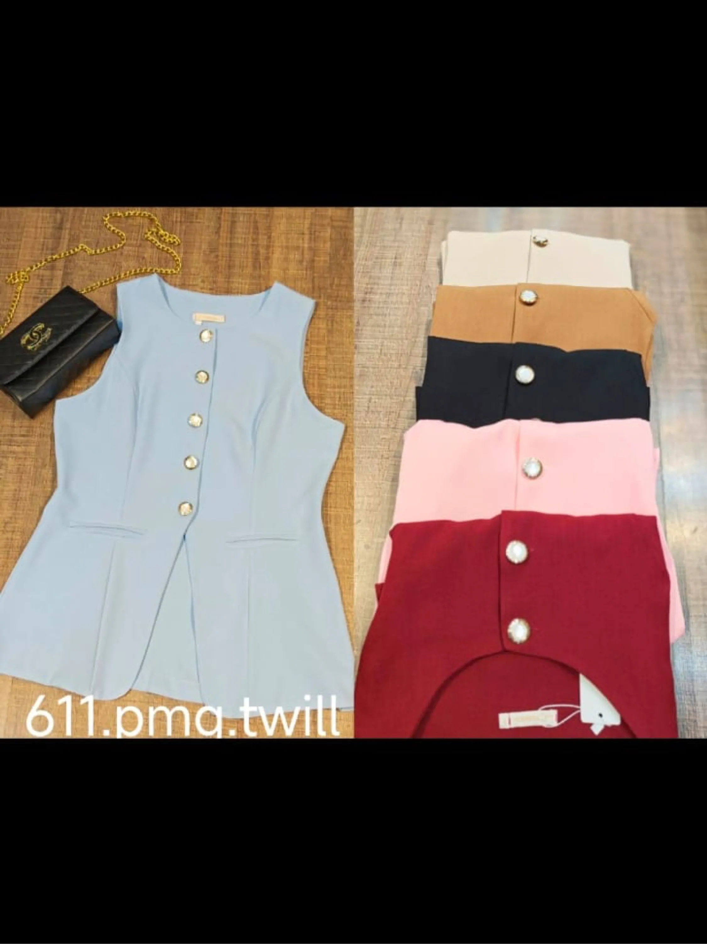 Max colete  #611 twill moda feminina