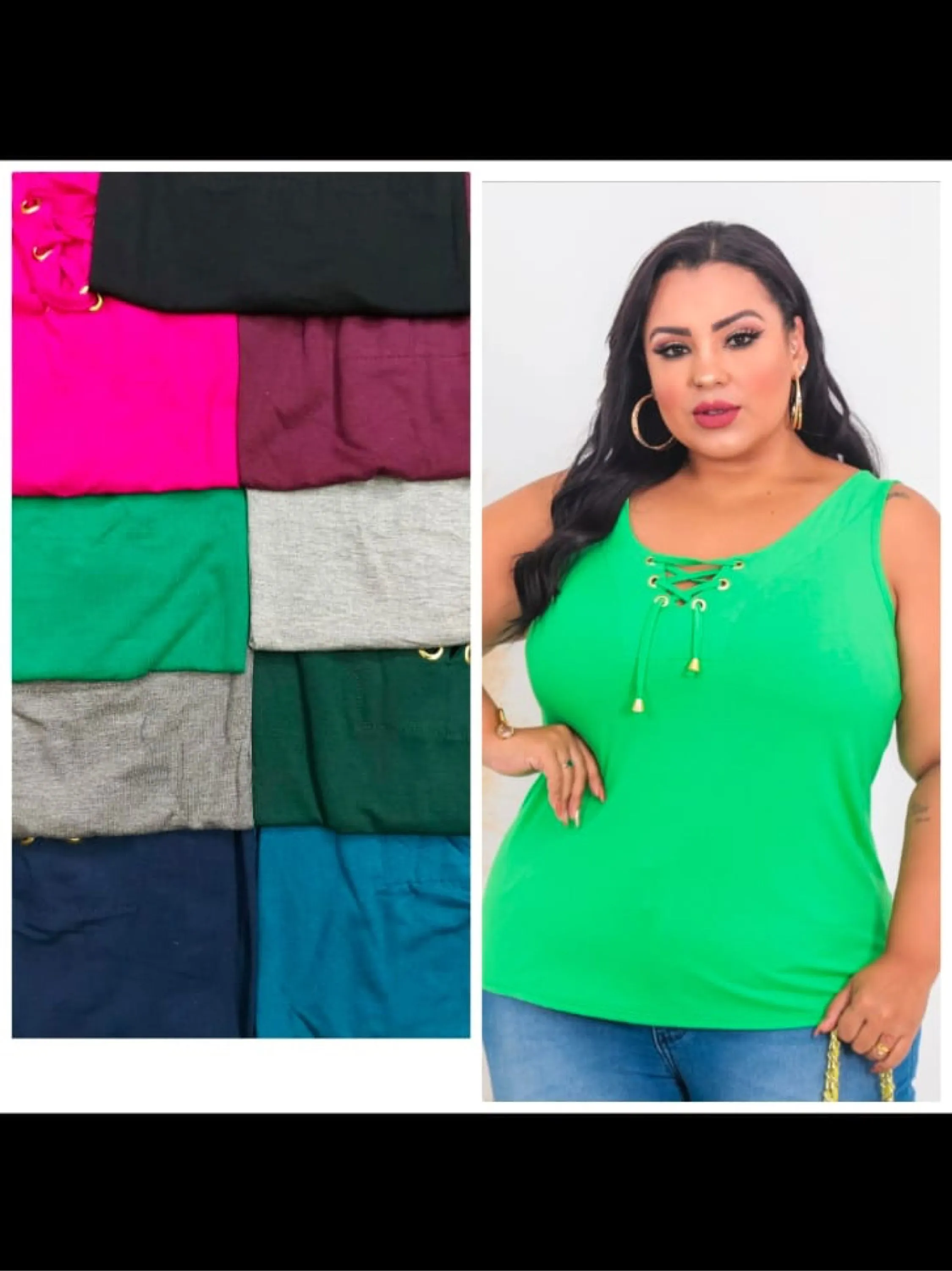 Regata plus size Elisa linda moda