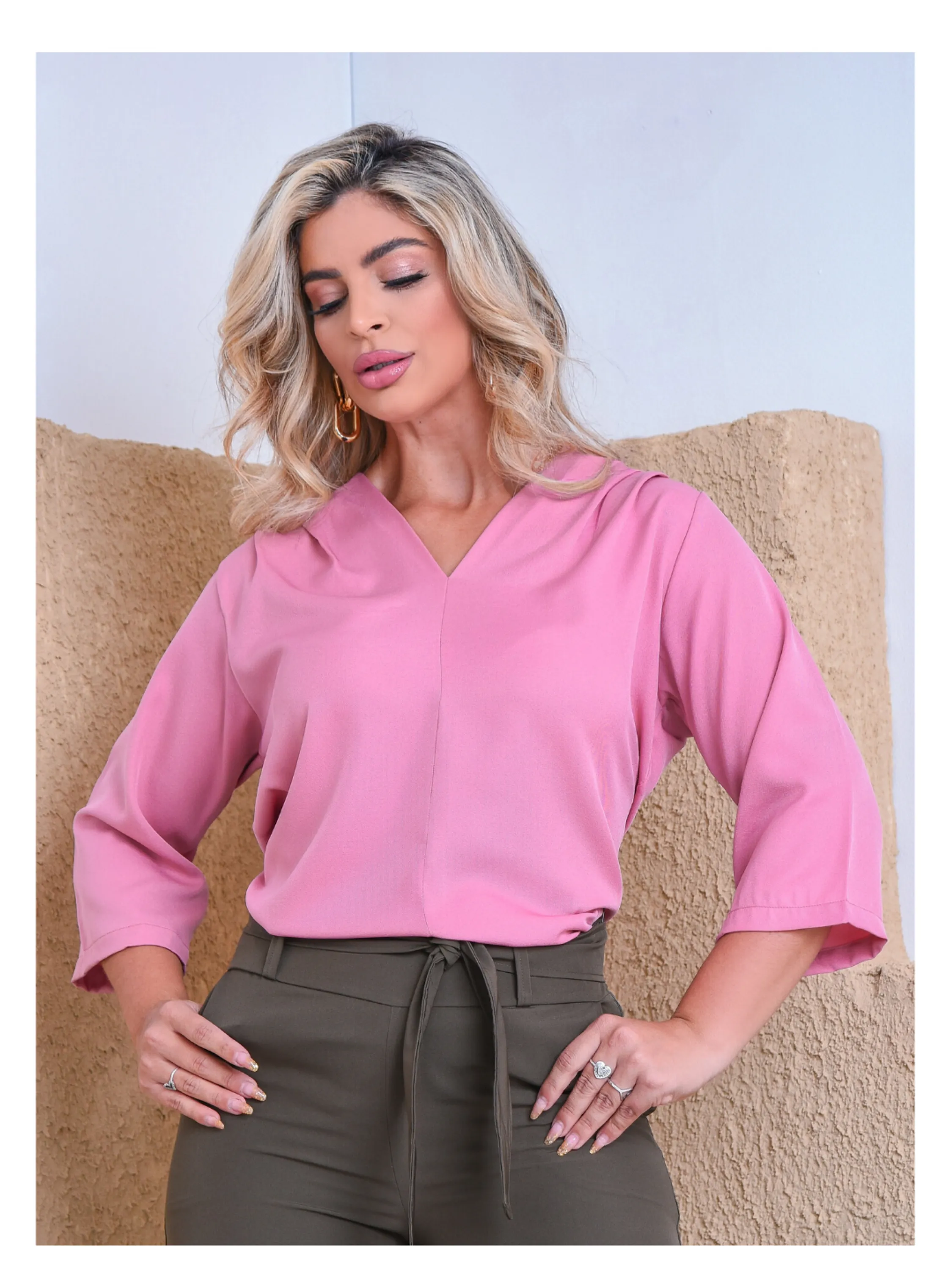 Blusa Rosa M (40)