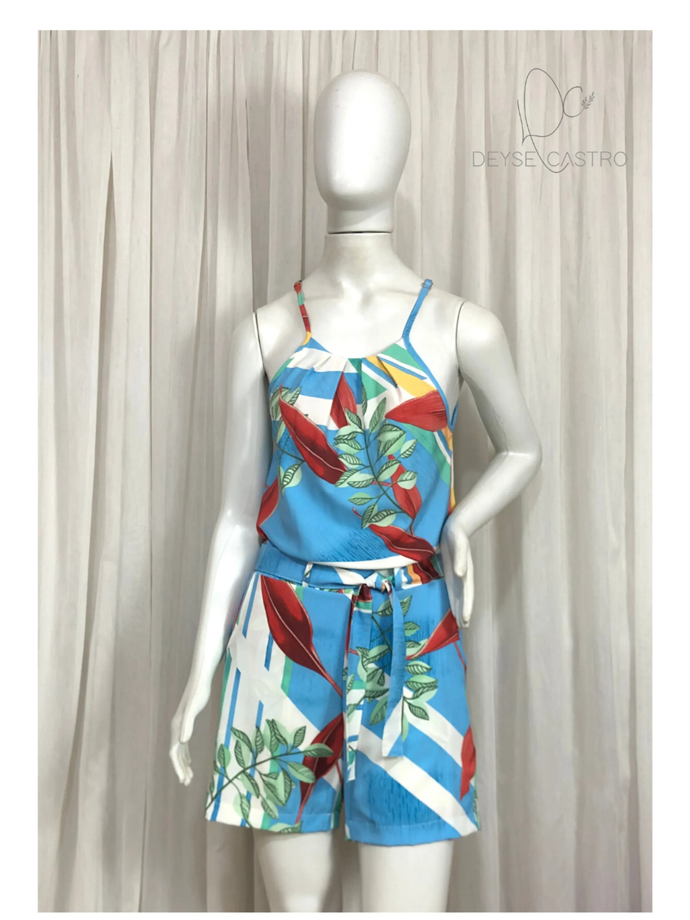 Conjunto P (38) Estampado Azul