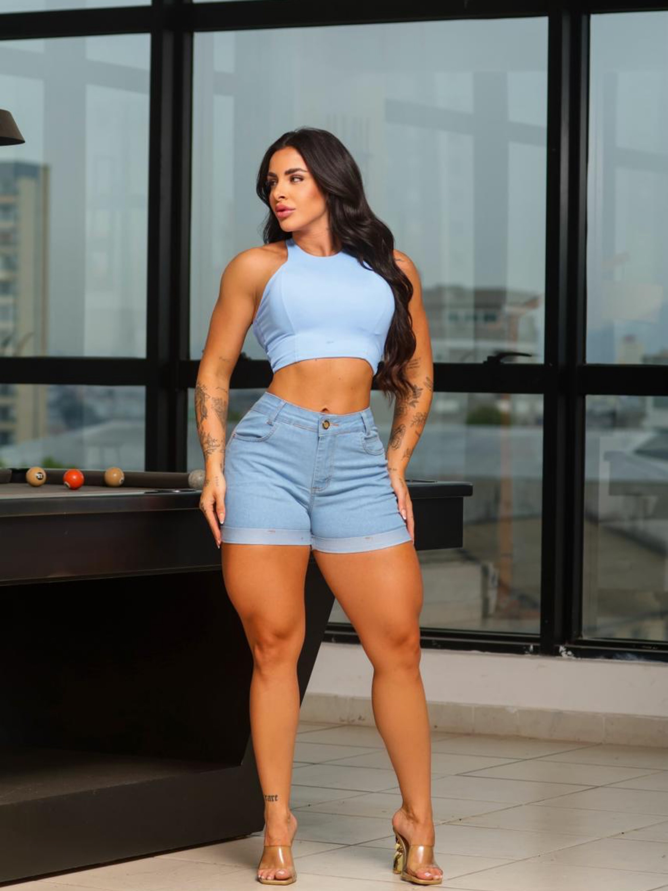 Shorts com lycra - Barra Dobrada