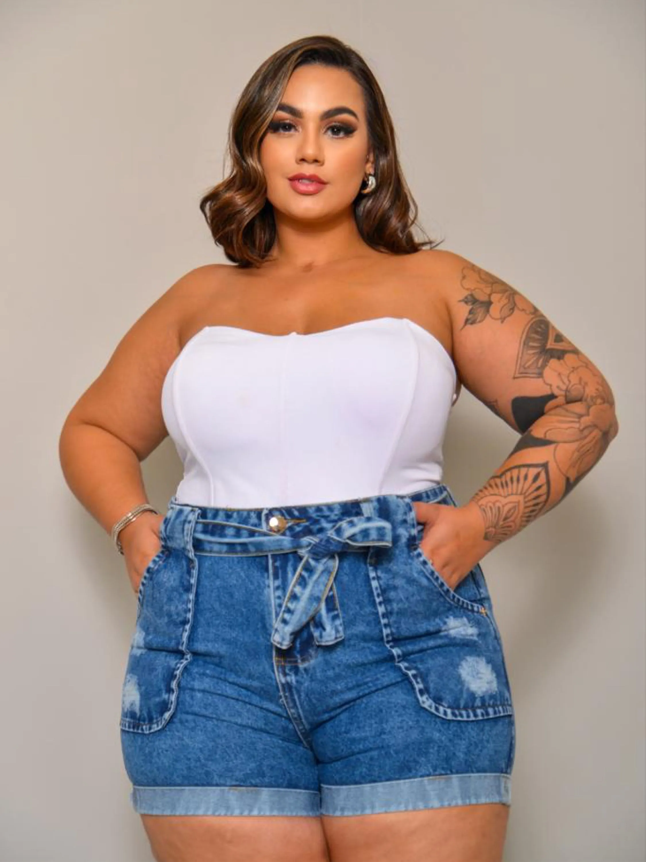 Shorts Plus Size sem Lycra