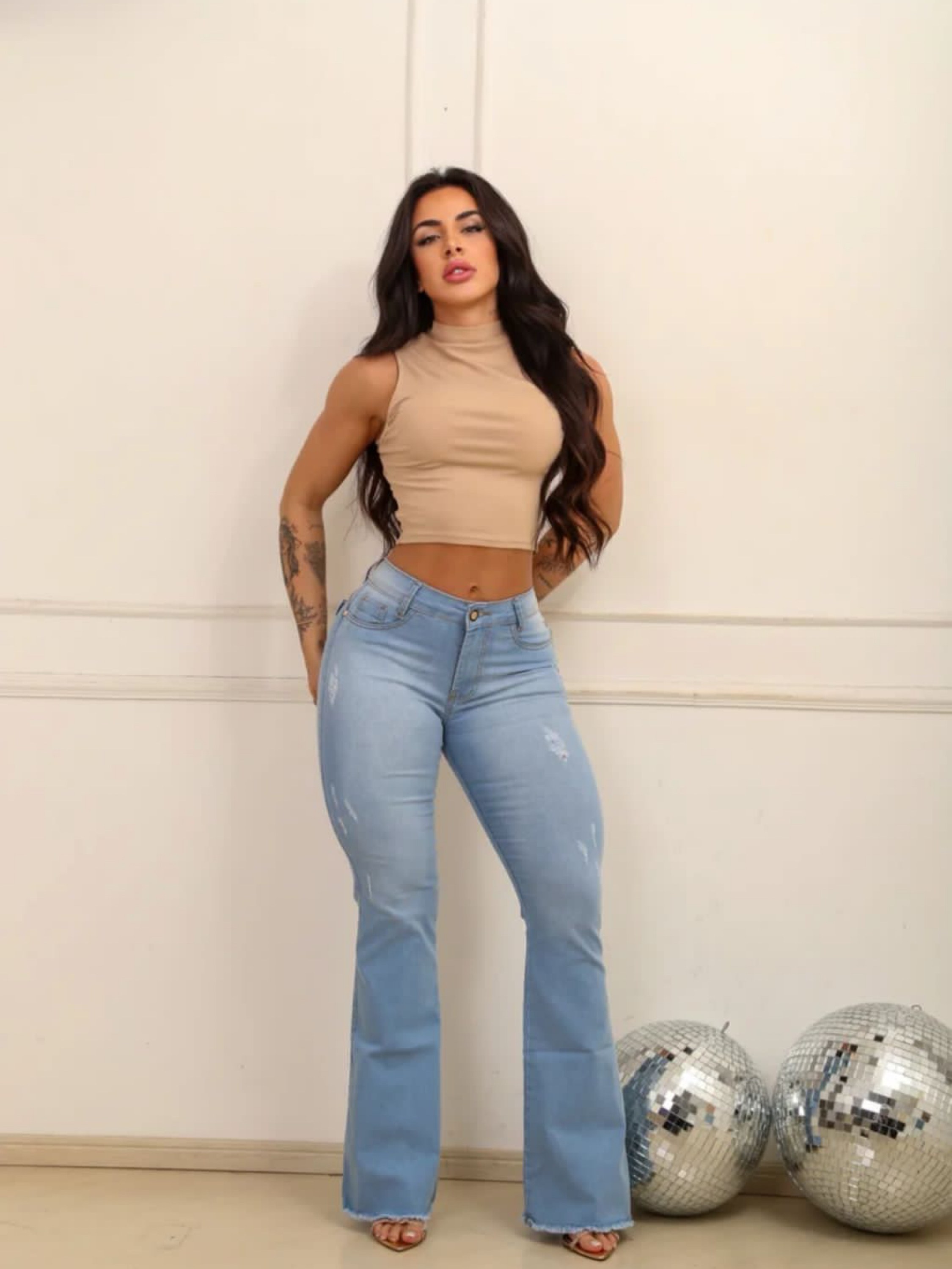 Calça Flare com Lycra - Clara