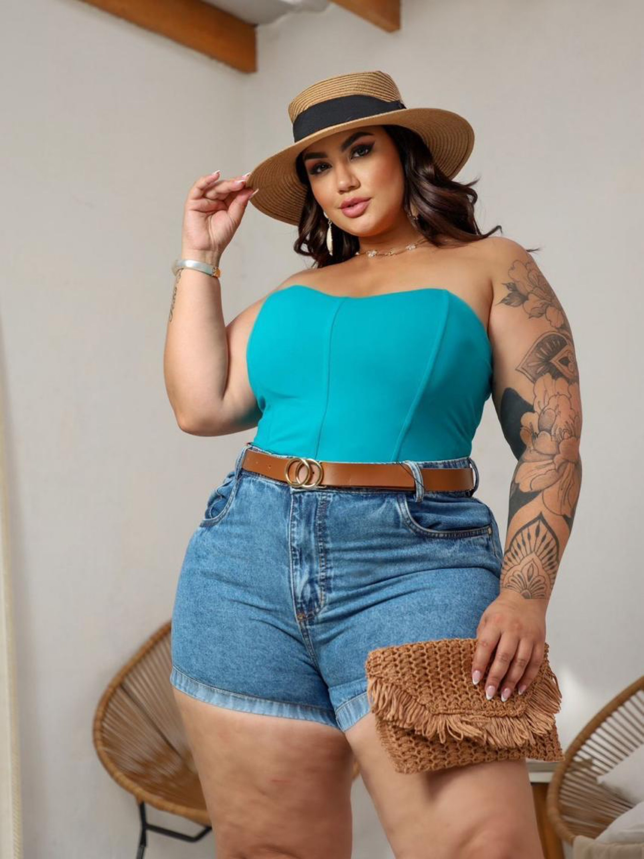 Shorts c/ cinto - sem lycra