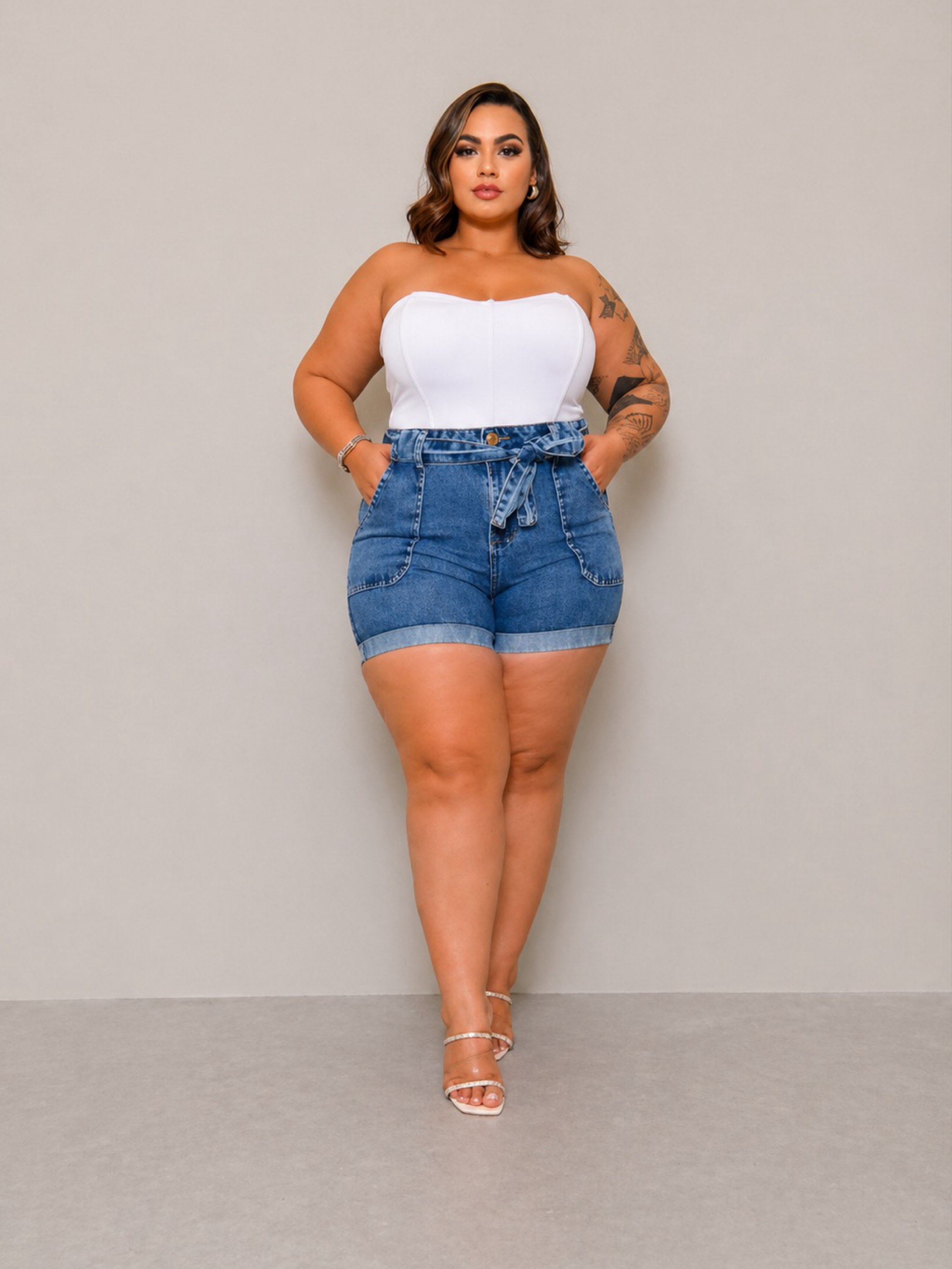Shorts Plus Size sem Lycra