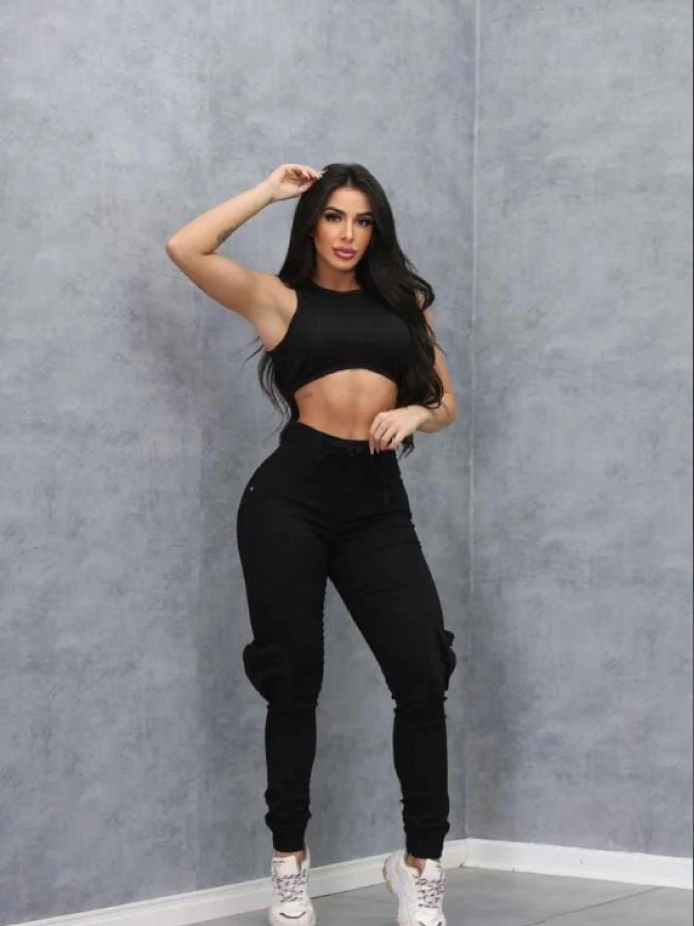 Calça Jogger com Lycra - Bolso Cargo