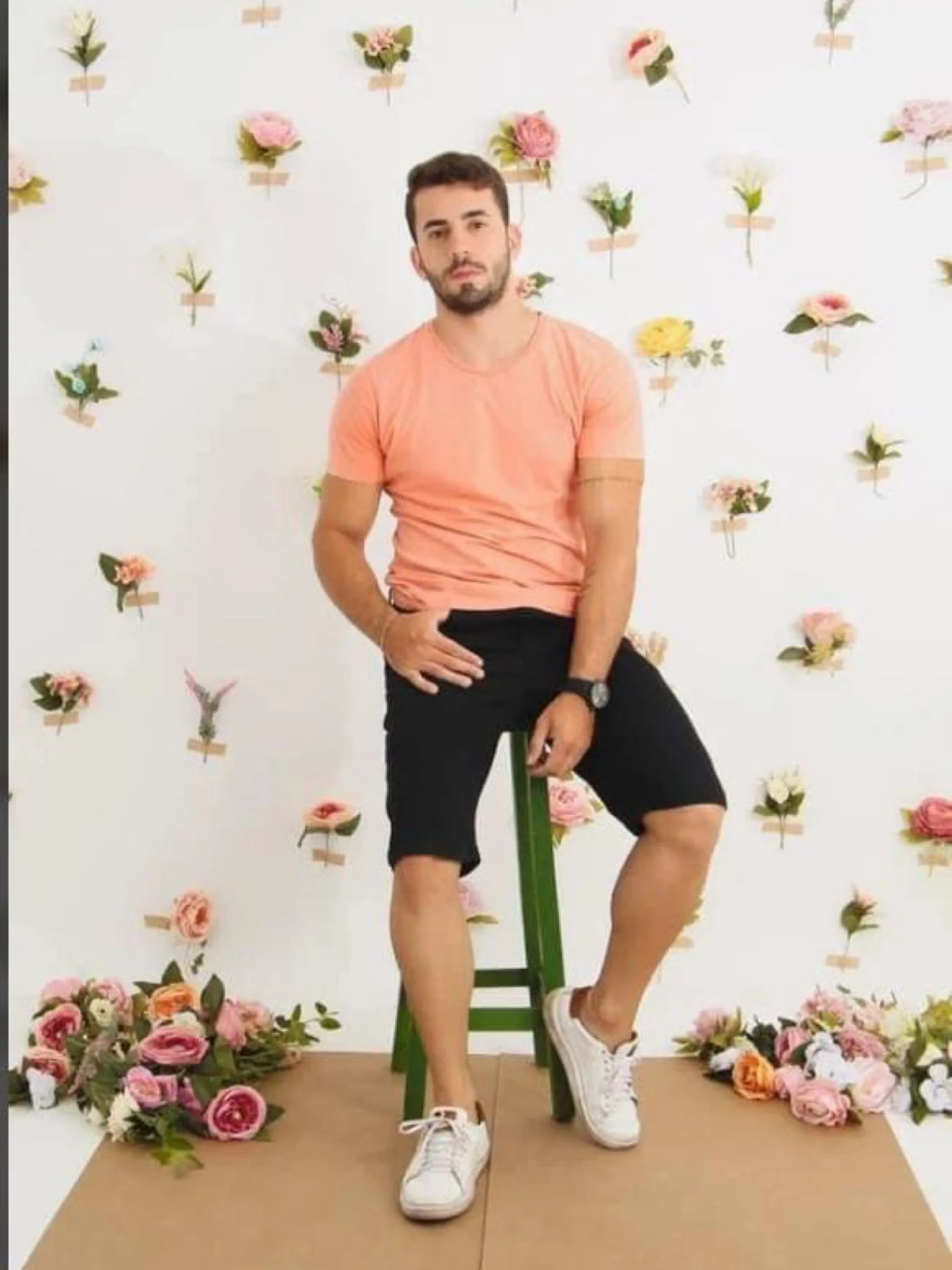 Bermuda com Lycra Masculina - Preta