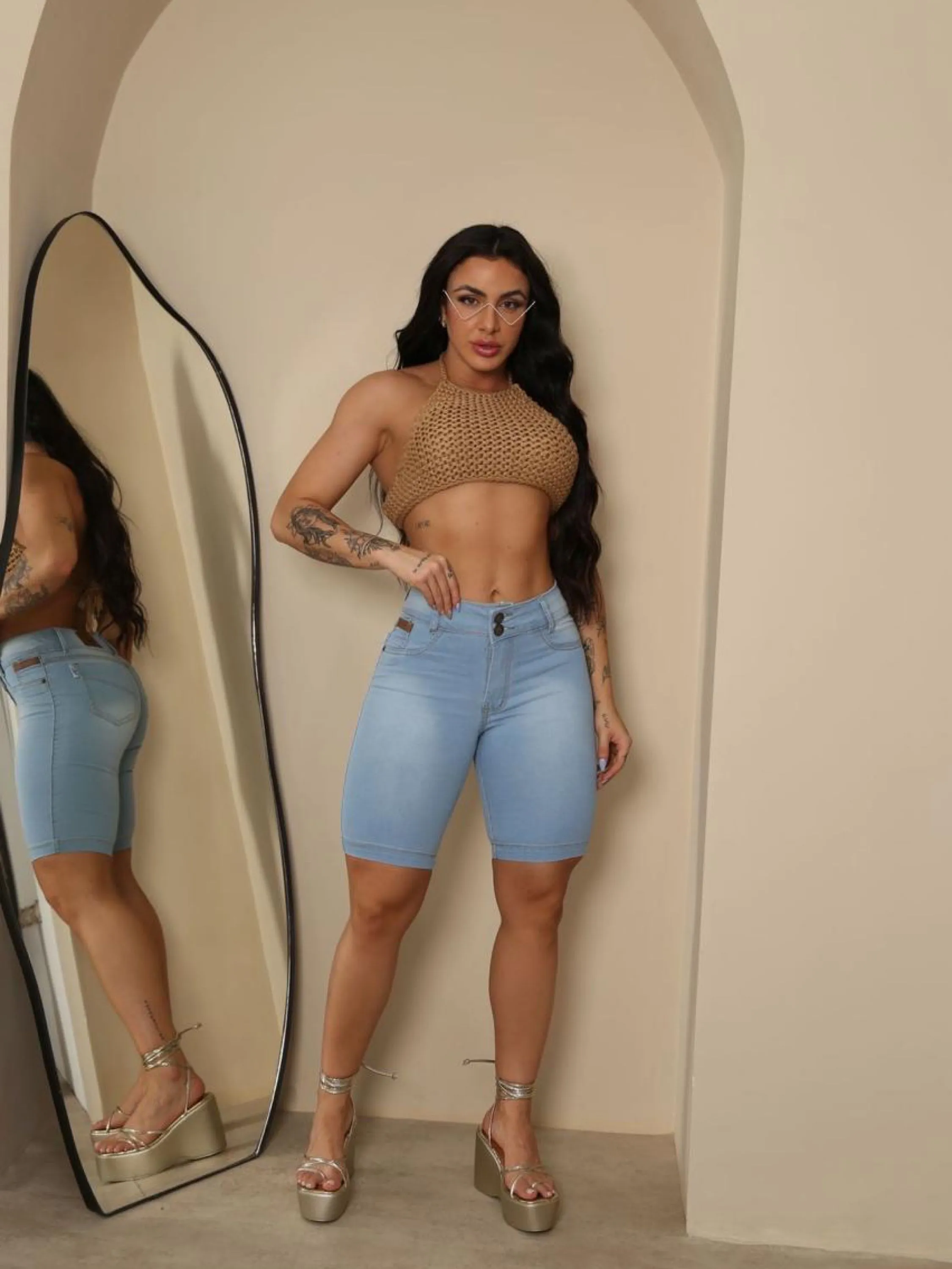 Bermuda Feminina com Lycra - Clara