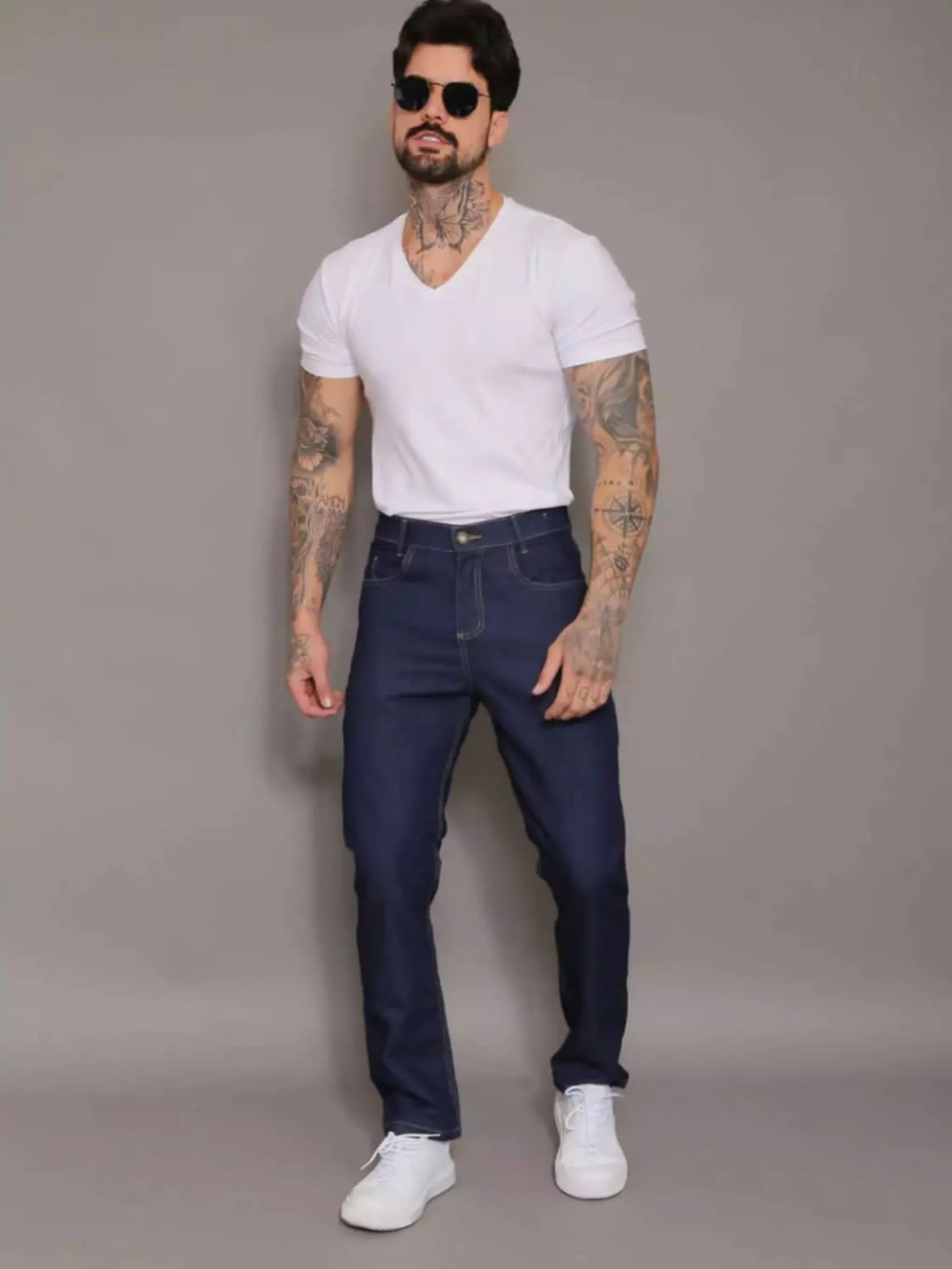Calça com Lycra azul