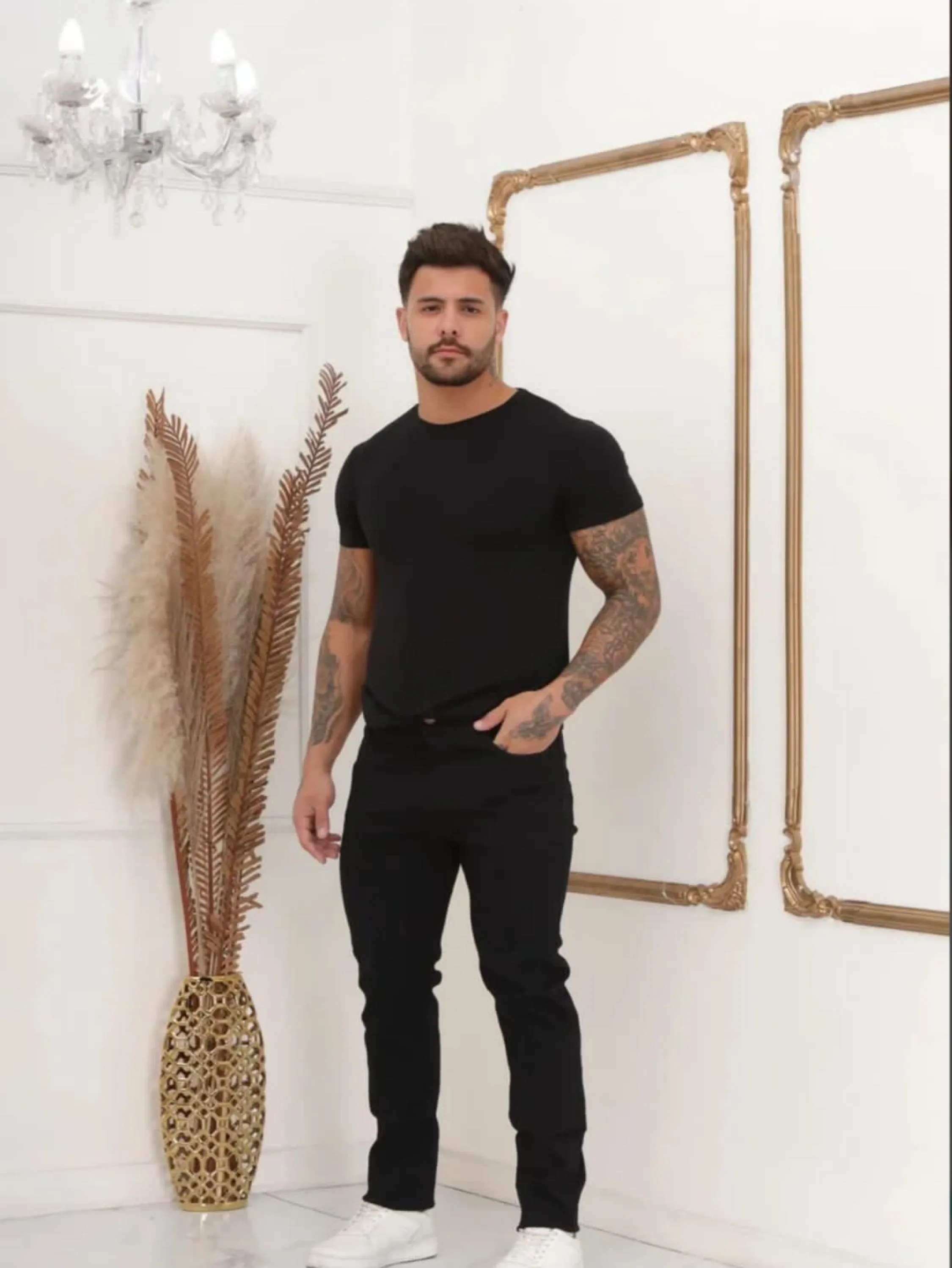 Calça Preta com Lycra Masculina