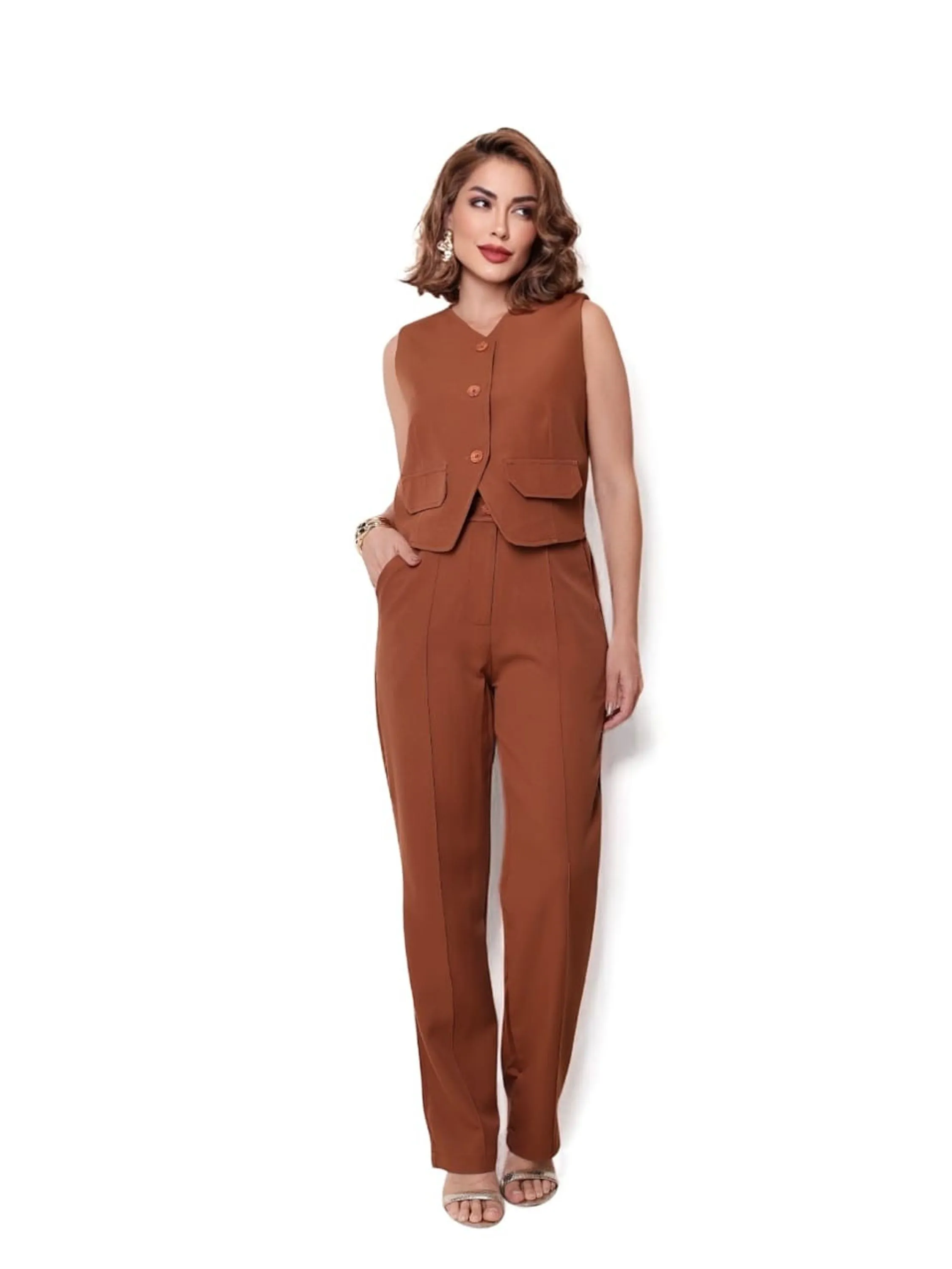Conjunto colete e calça