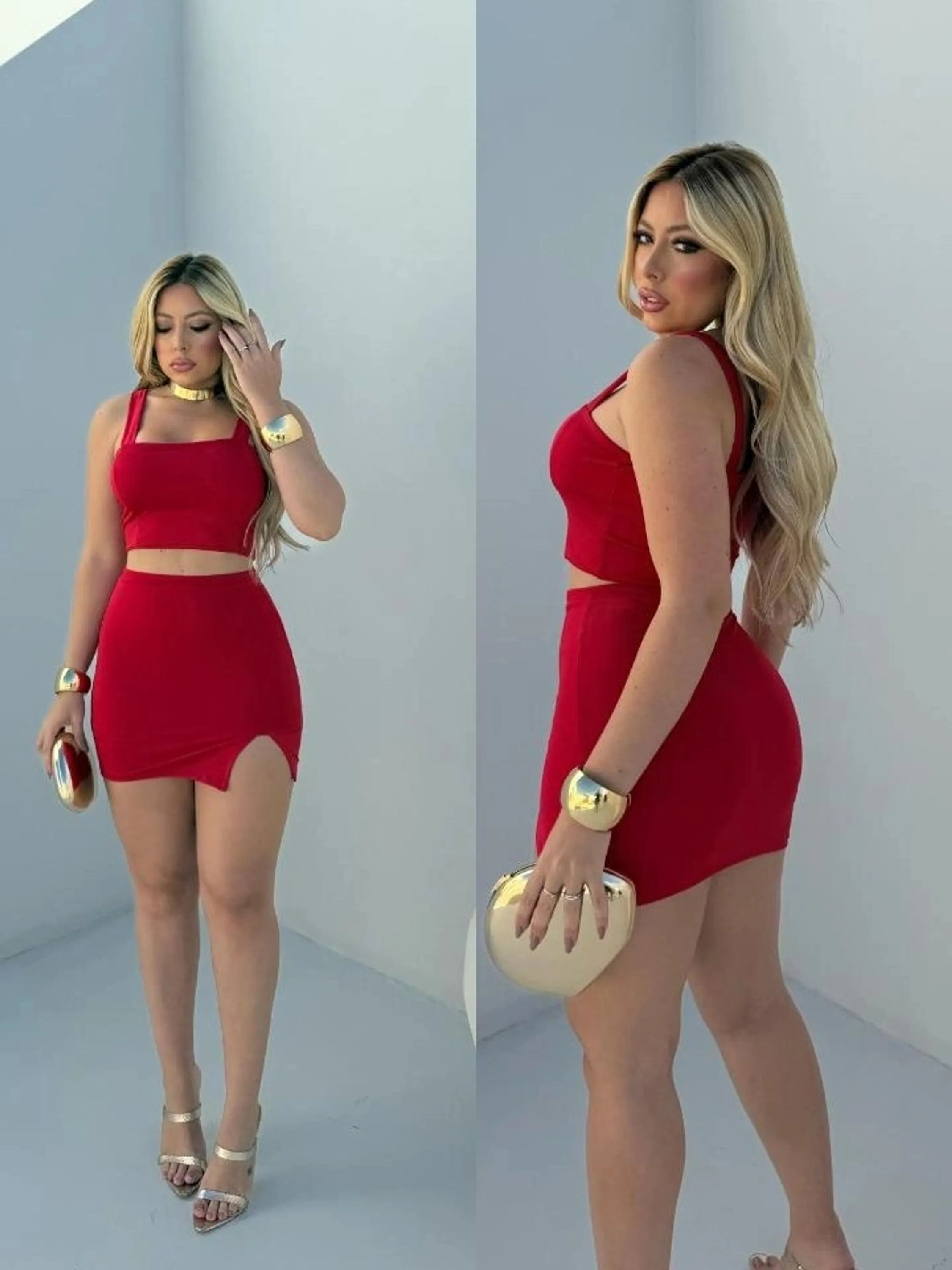 Conjunto Bella Cropped Short Saia Suplex