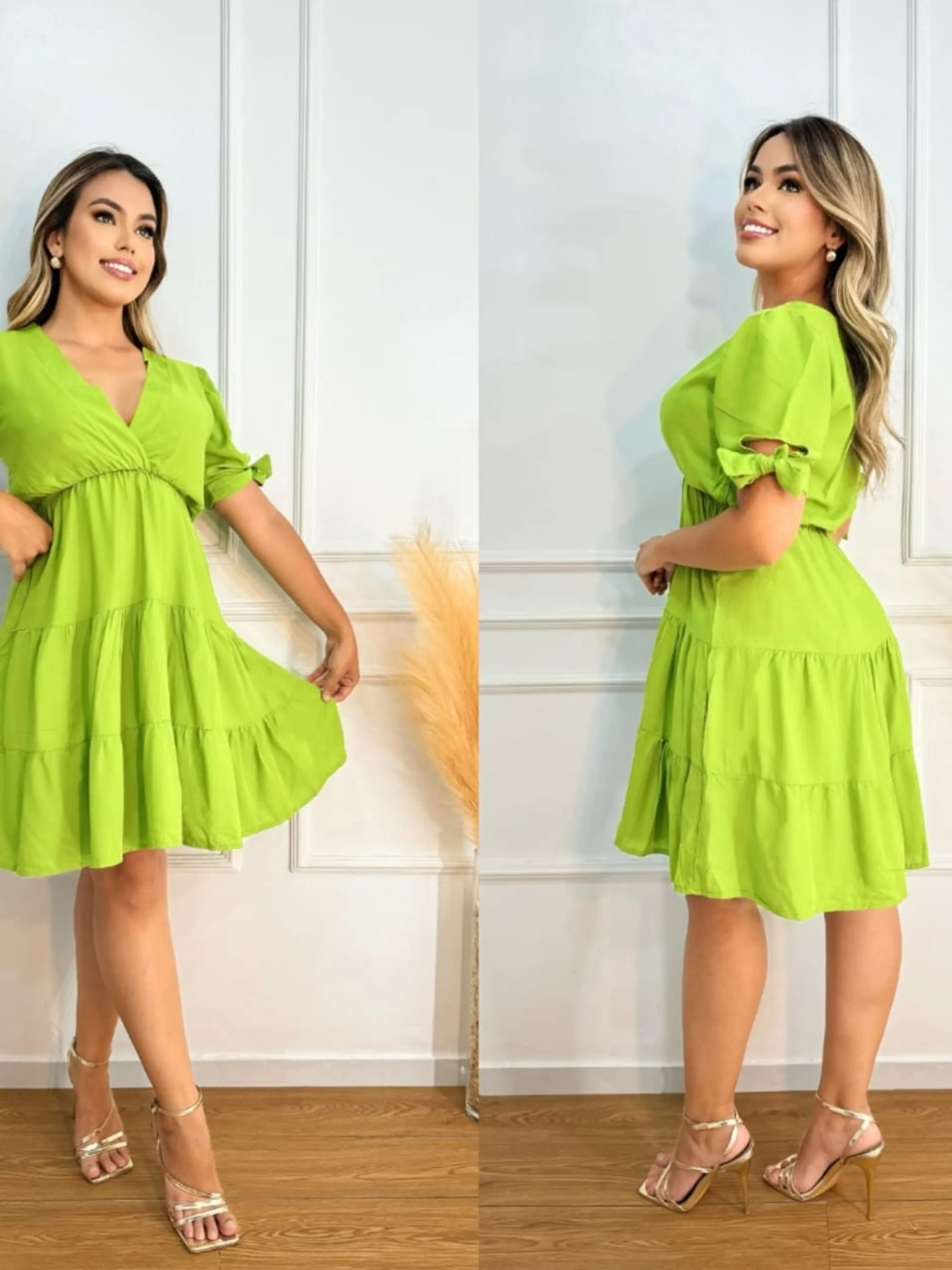 Vestido curto viscolinho