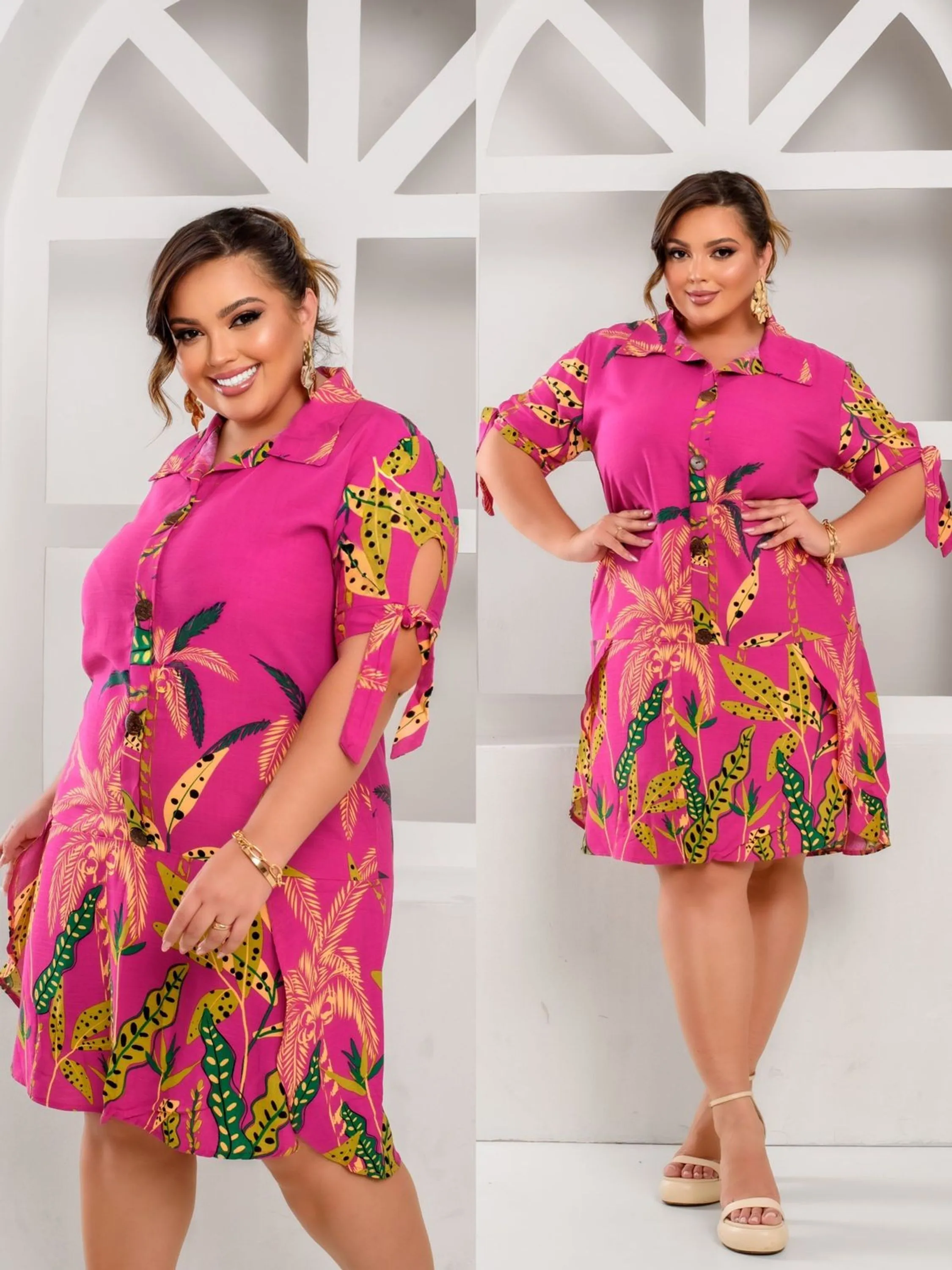 Chamise Plus size viscolinho