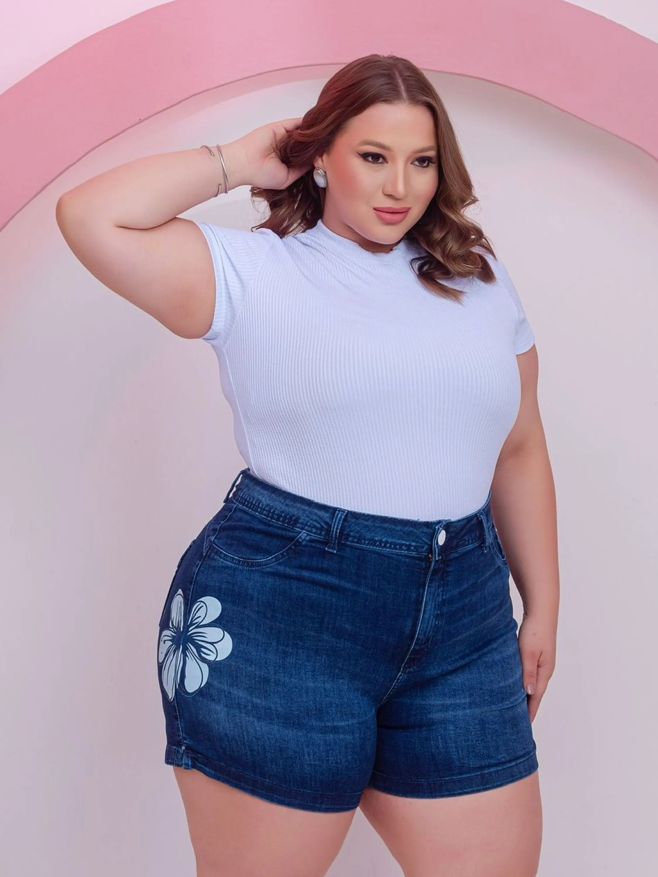 SHORT PLUS SIZE JEANS LYCRA