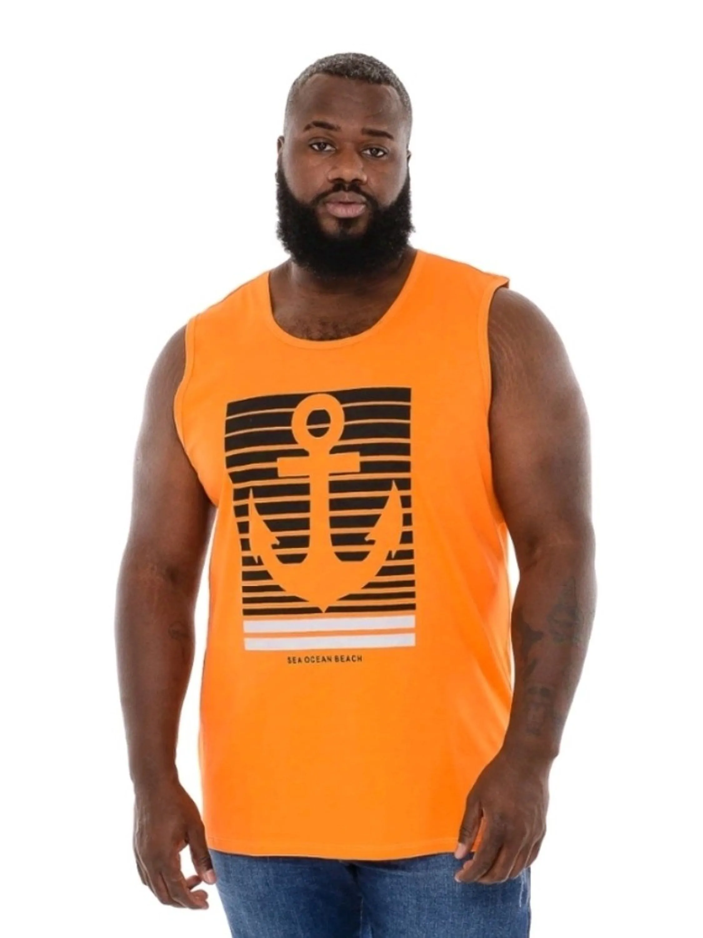 Regata masculina algodão plus size estampada