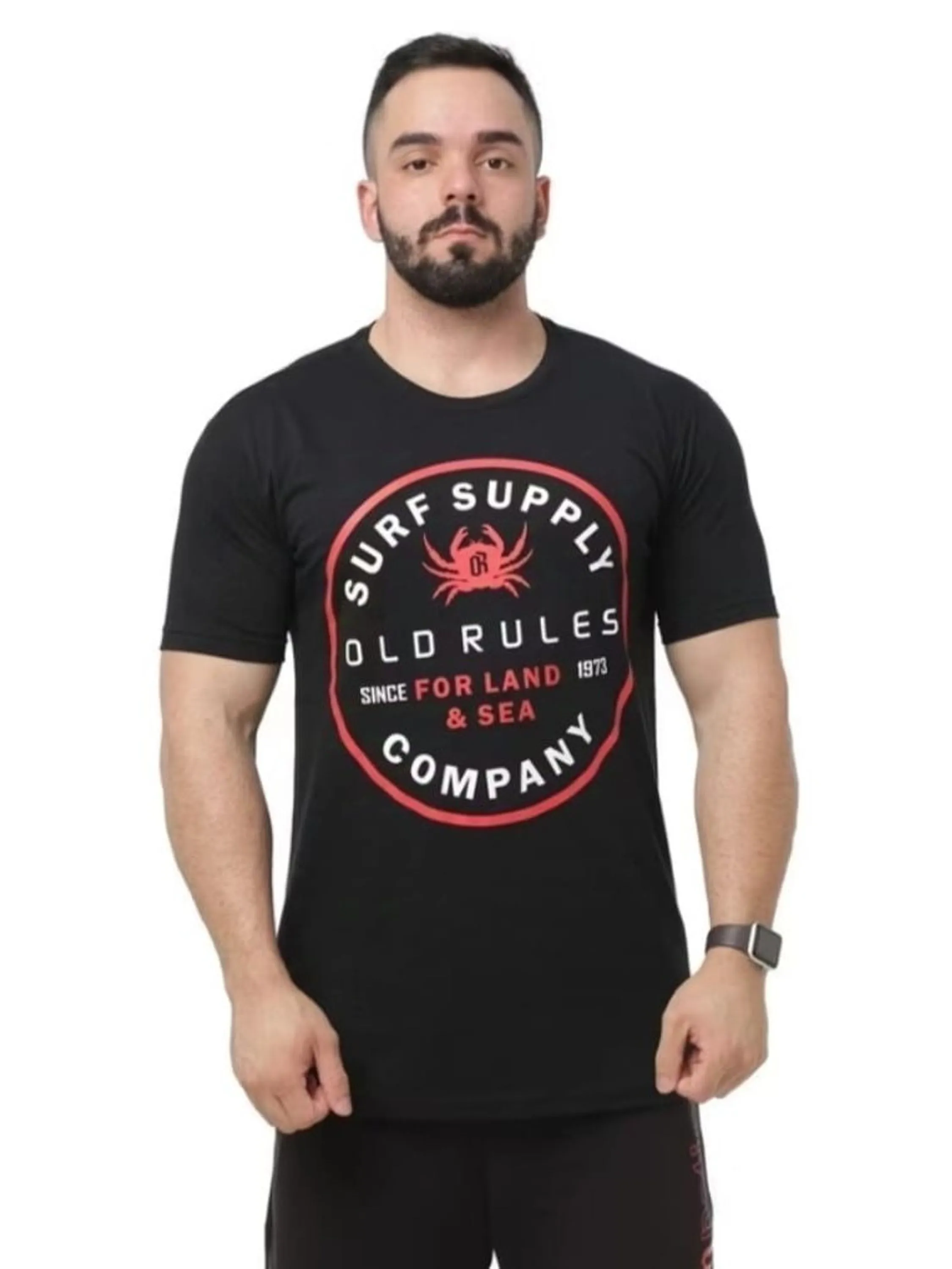 Camiseta masculina algodão estampada