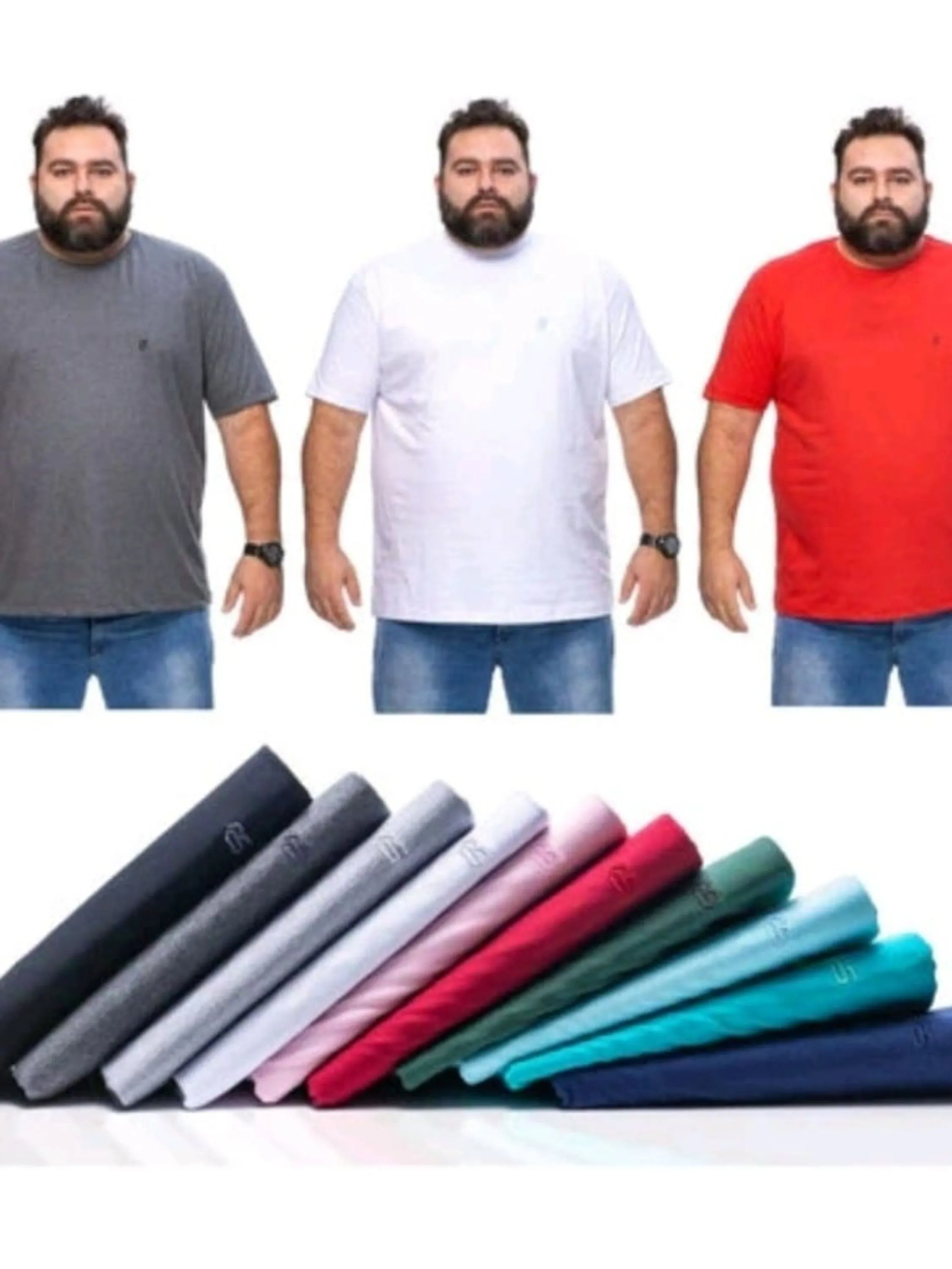 Camiseta Plus Size Bordada Algodão