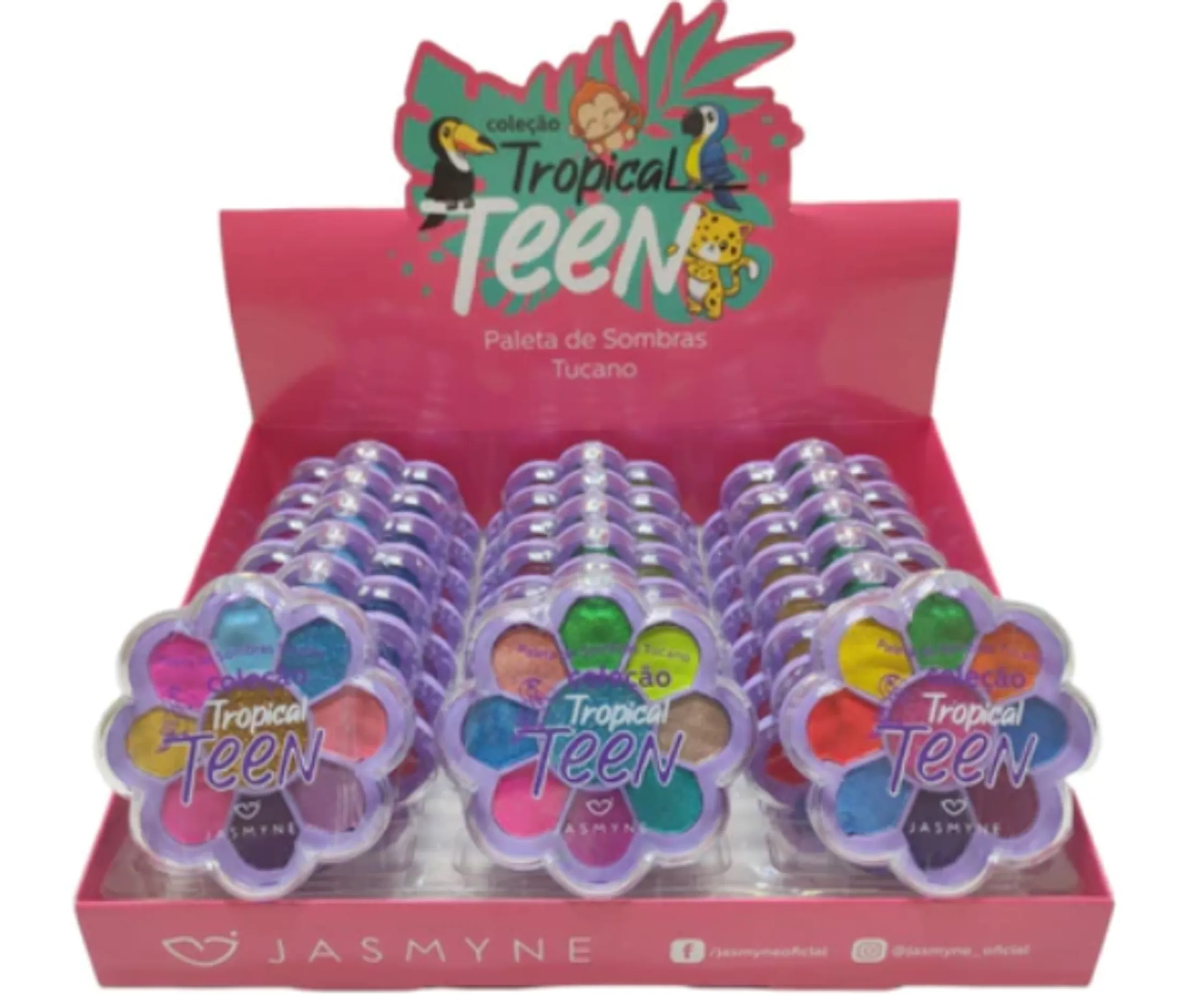 Paleta de Sombras Coleção Tucano Tropical Teen Jasmyne (box c'24)