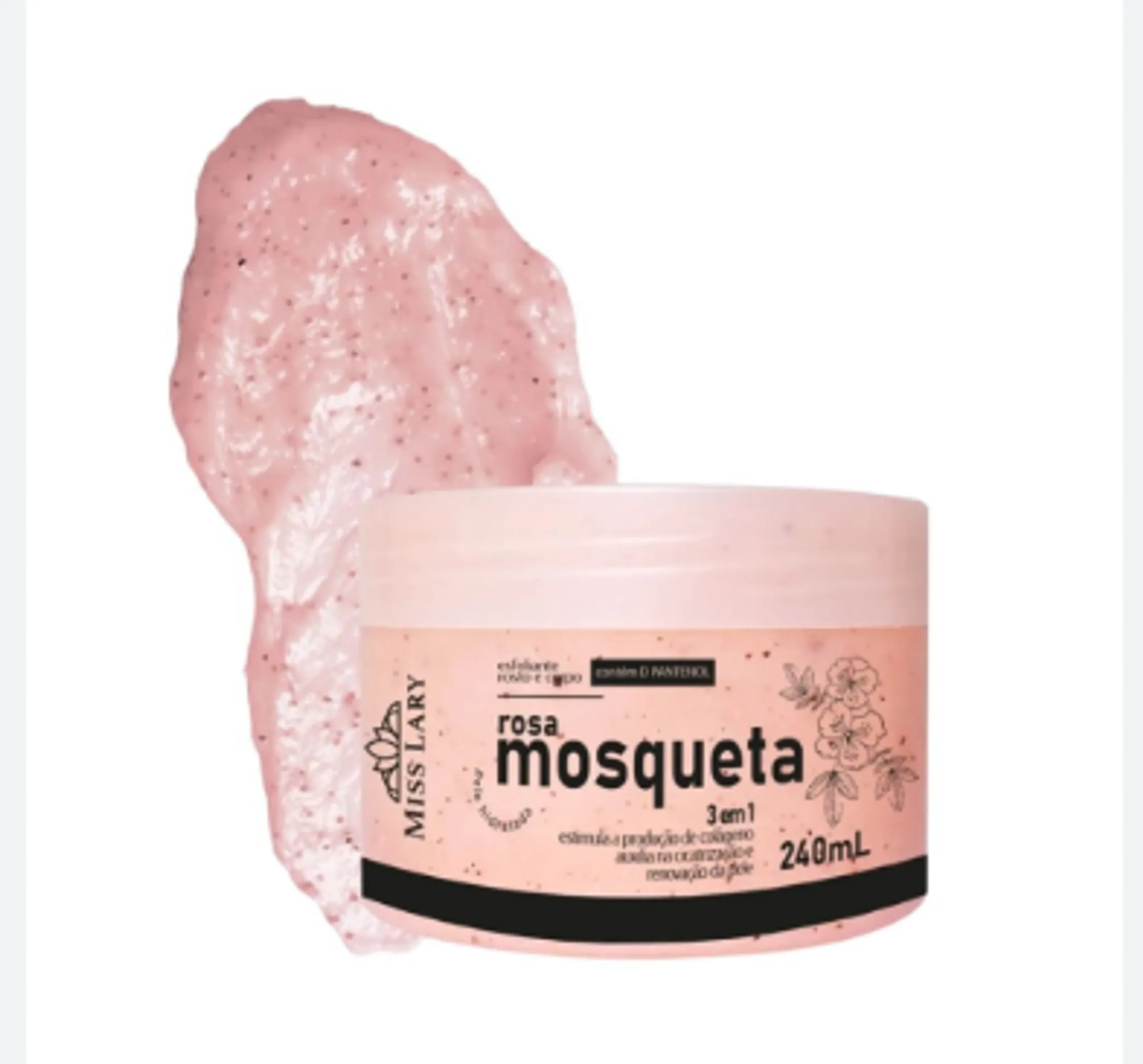 Esfoliante Rosto e Corpo Rosa Mosqueta Miss Lary