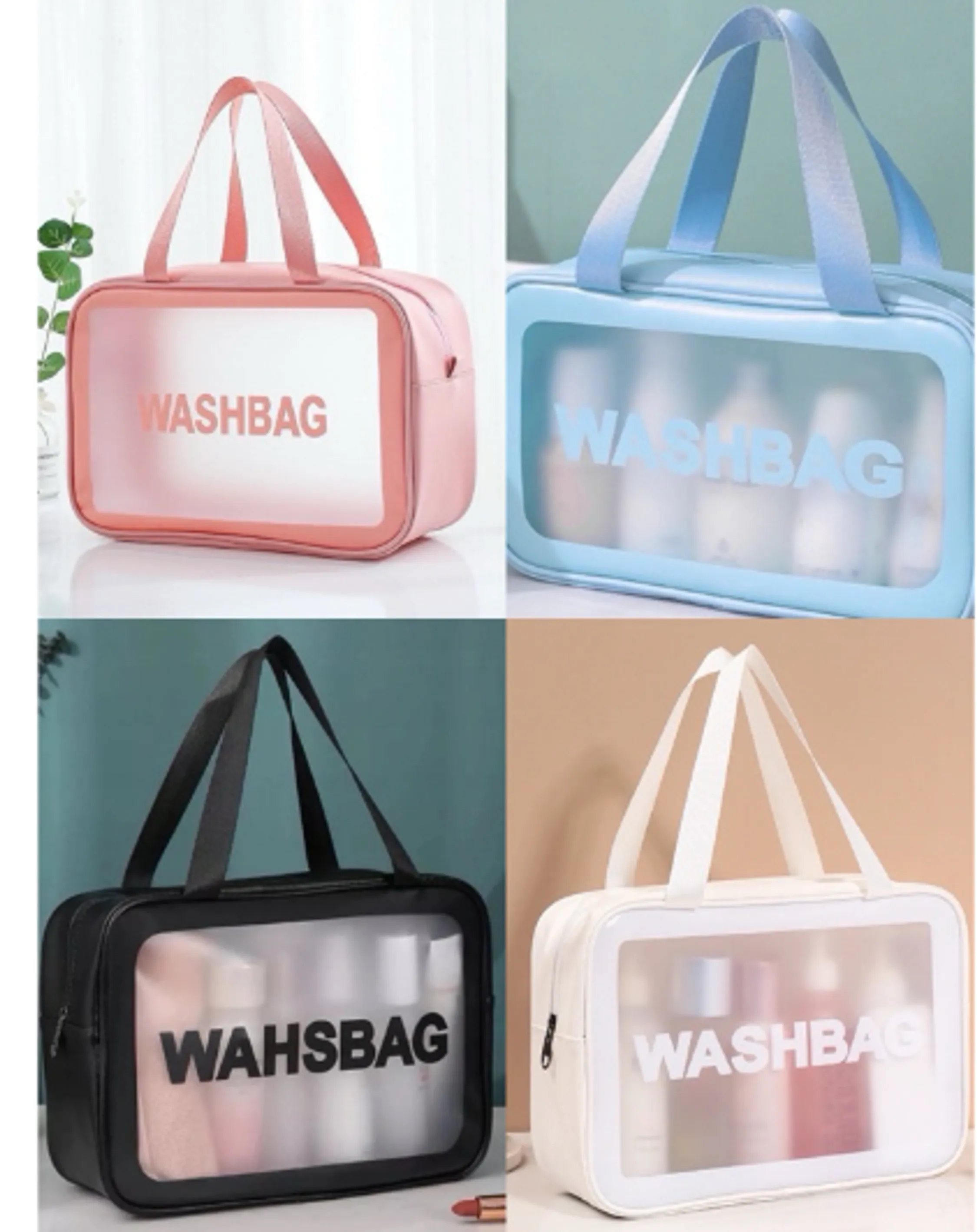 Bolsa Necessaire Washbag Impermeável Transparente