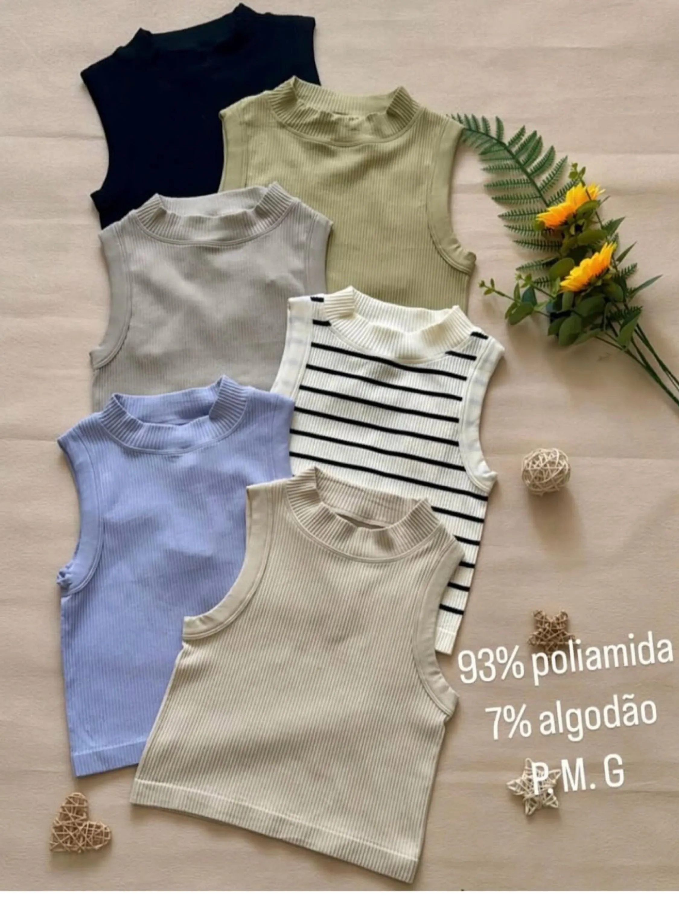 blusa regata canelado com elastico modas