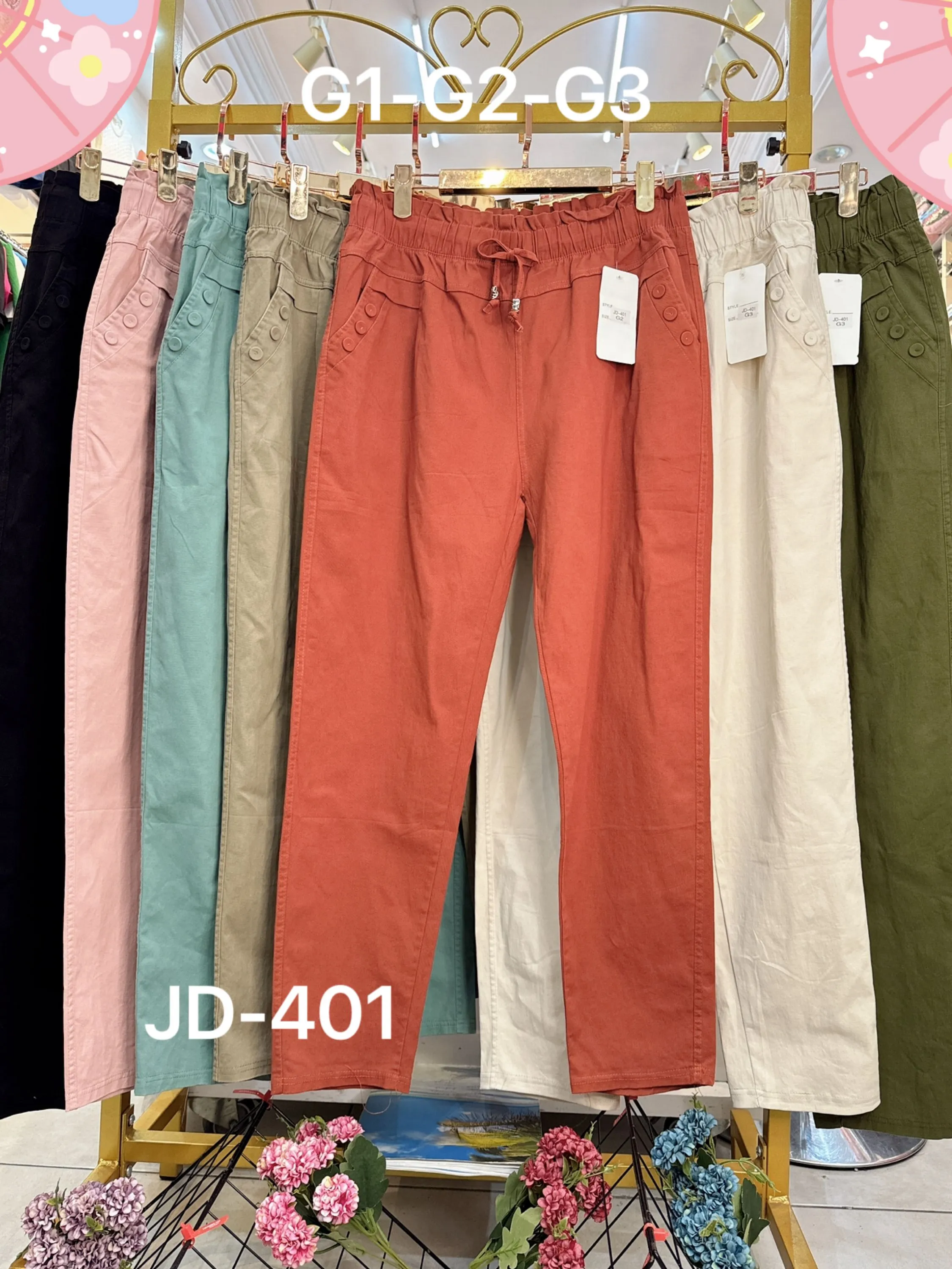 Calça sarja plus size com elastano #JD-401