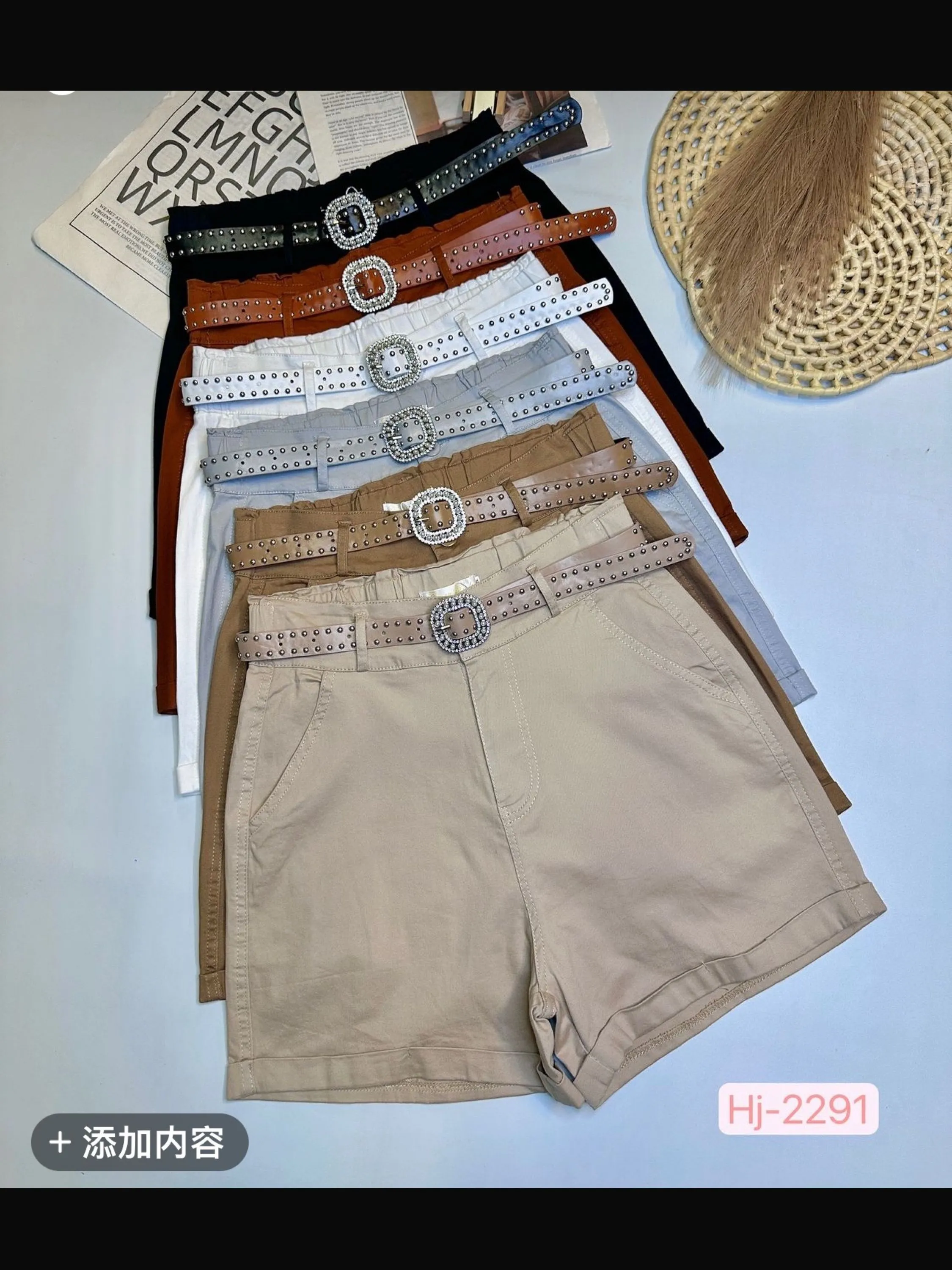 Short sarja com cinto kit-6 # k2291