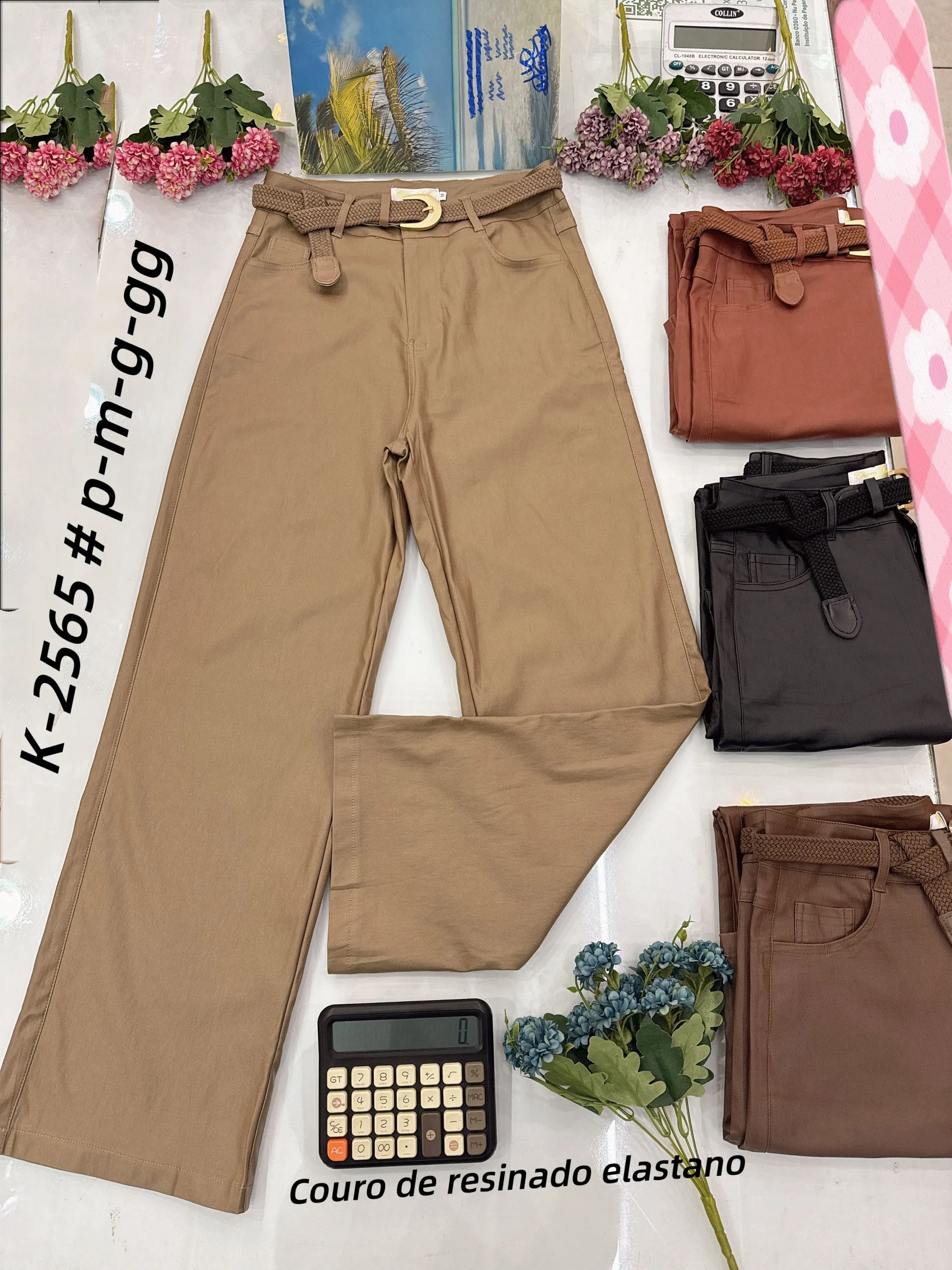 Calça pantalona resinado_K2565