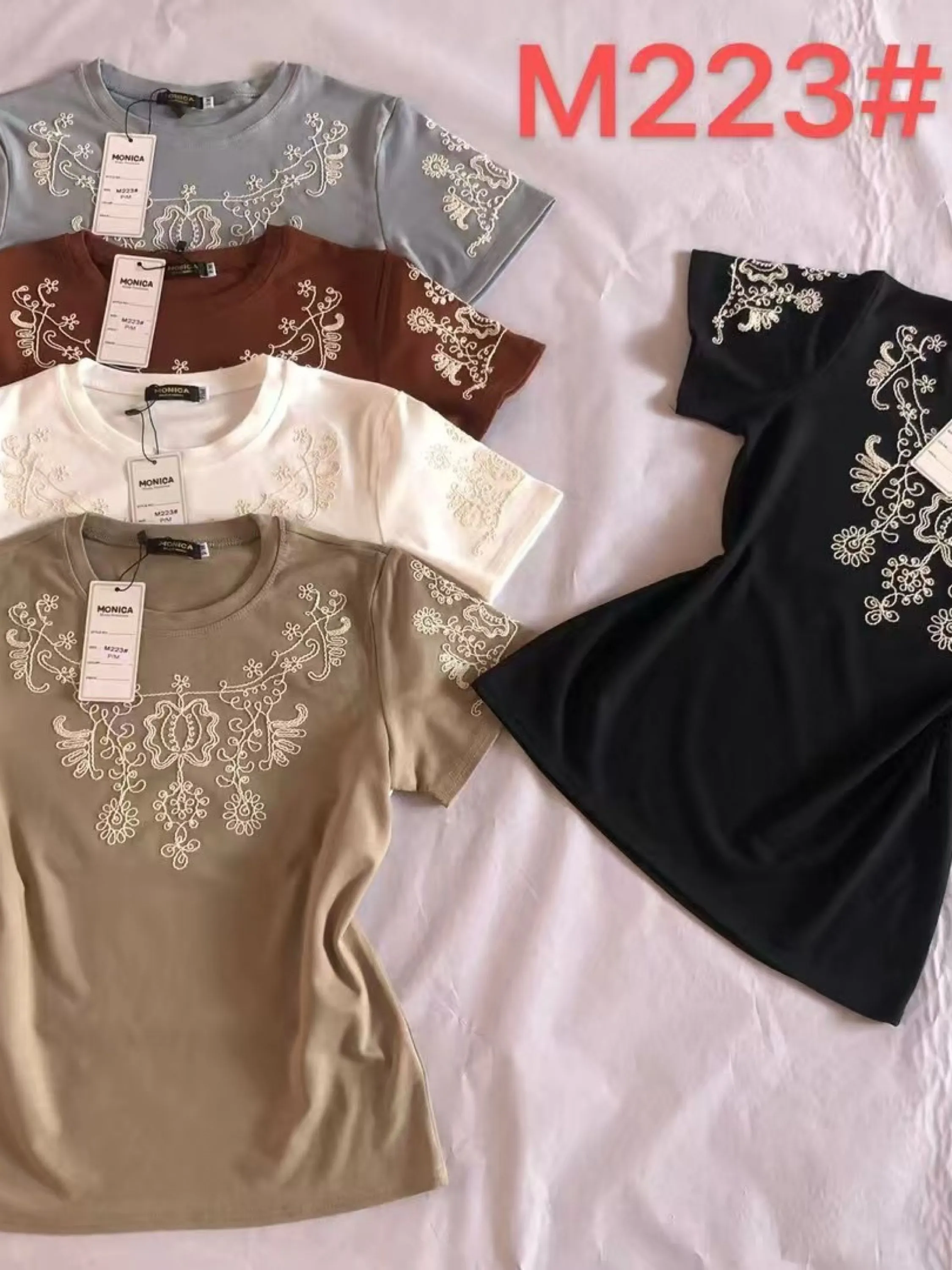 T-shirt algodão kit-6 # M-223