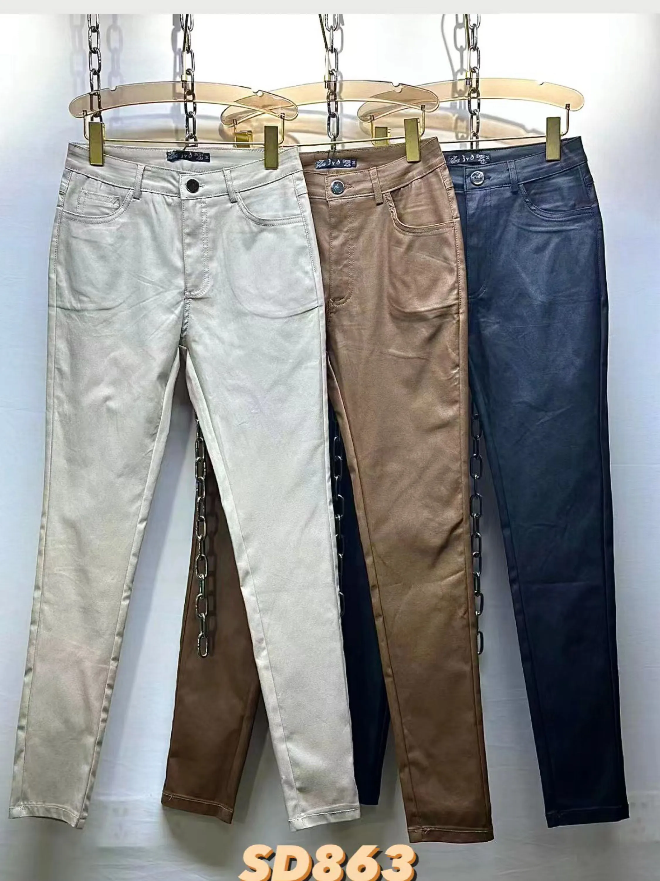 Calça resinado elastano_SD863