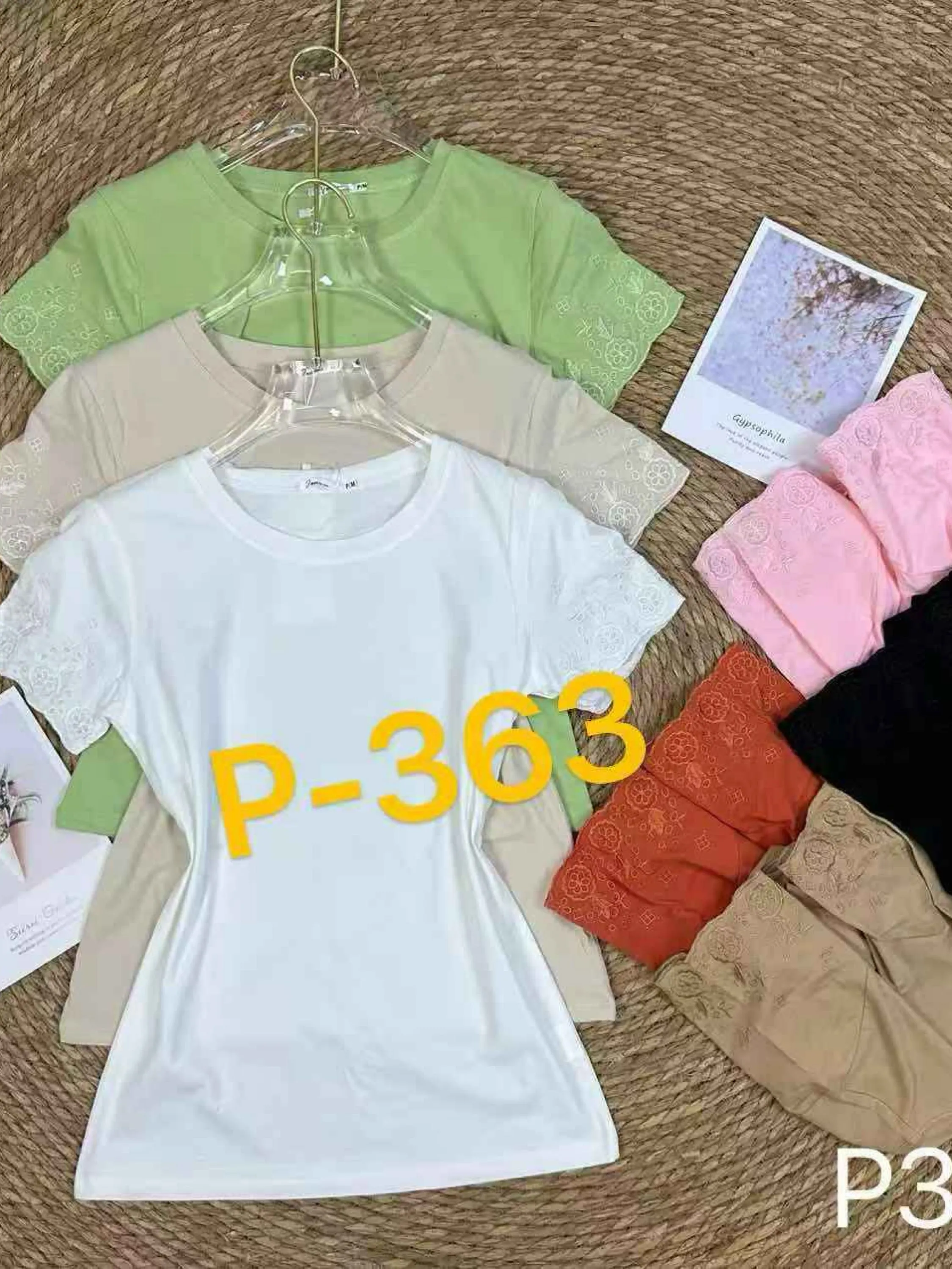 T-shirt algodão kit-8 # P363