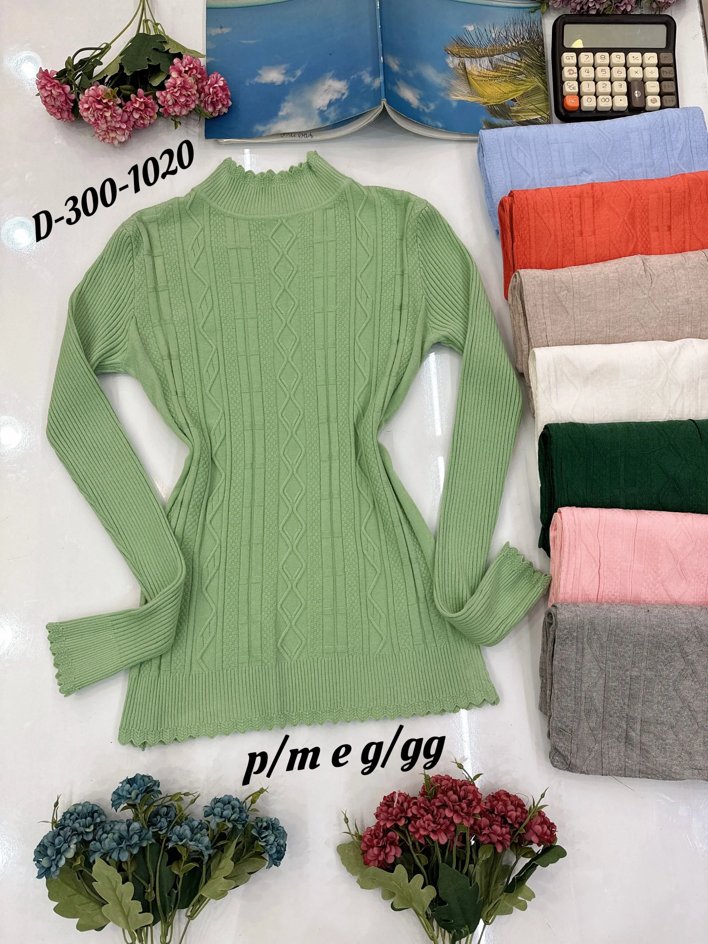 Blusa modal meia gola kit-8 # 1020