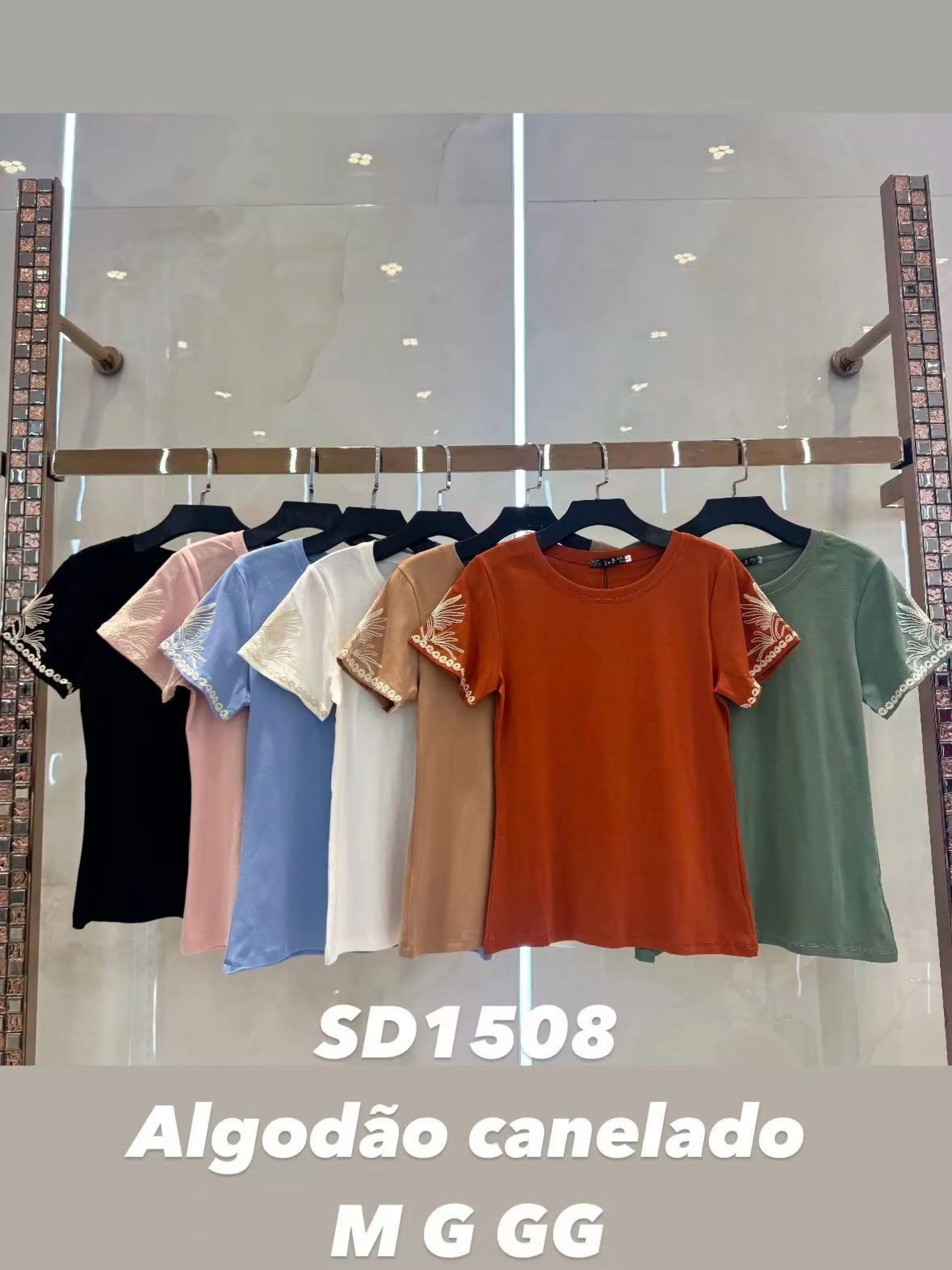 Blusa T-shirt algodão KIT 8_sd1508