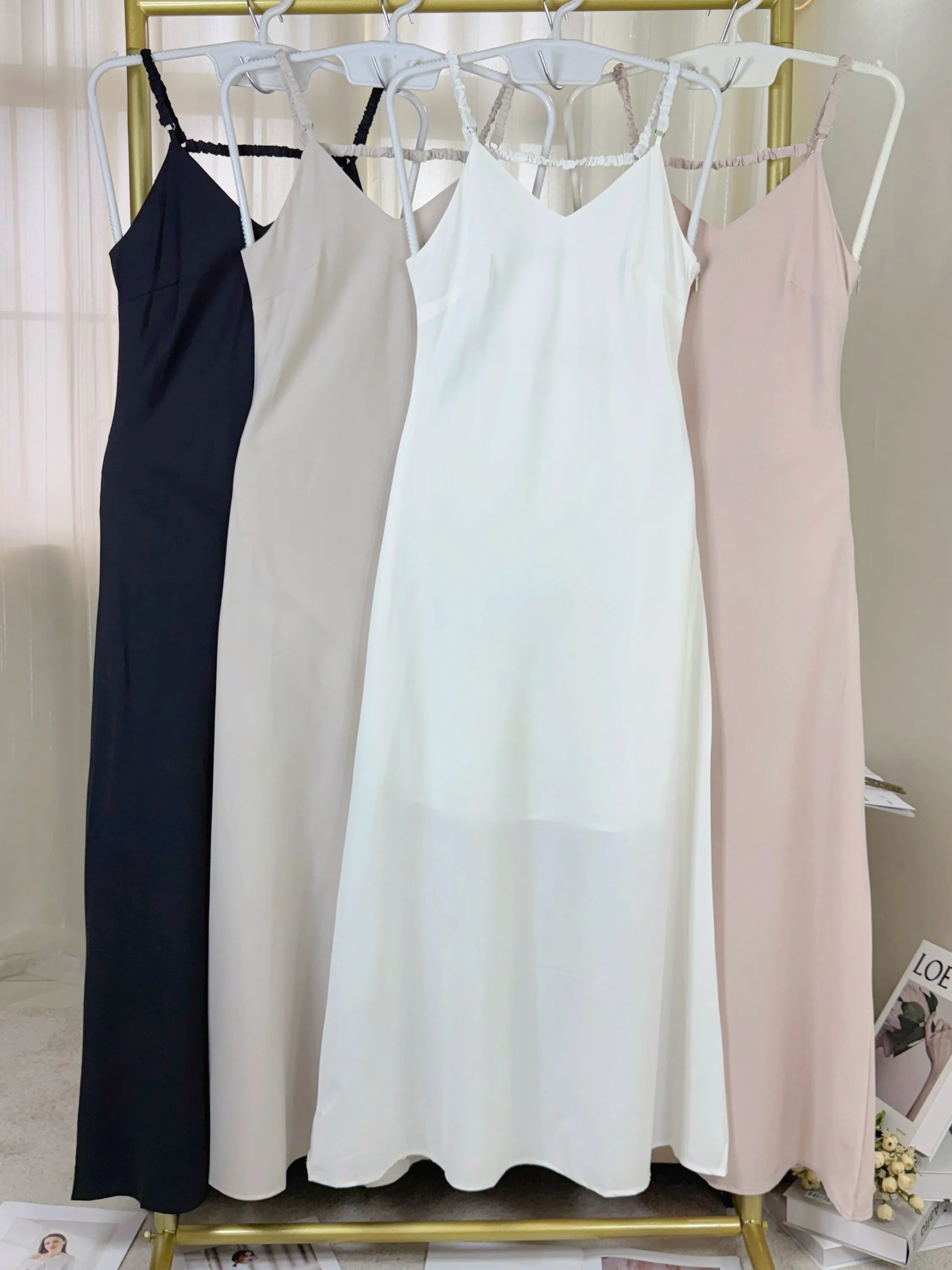 Fancy modas vestido longo acetinado