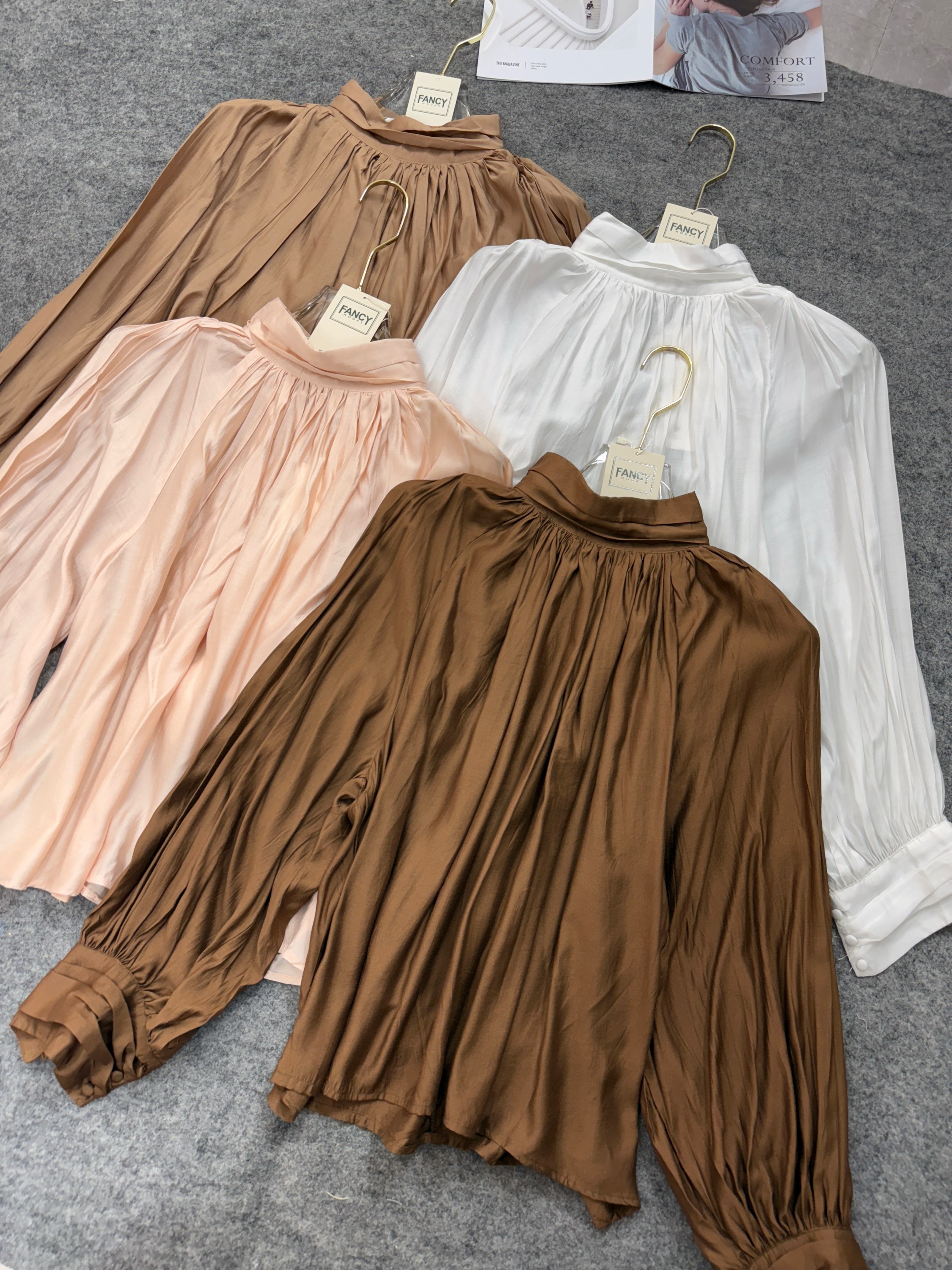 Fancy modas blusa acetinada