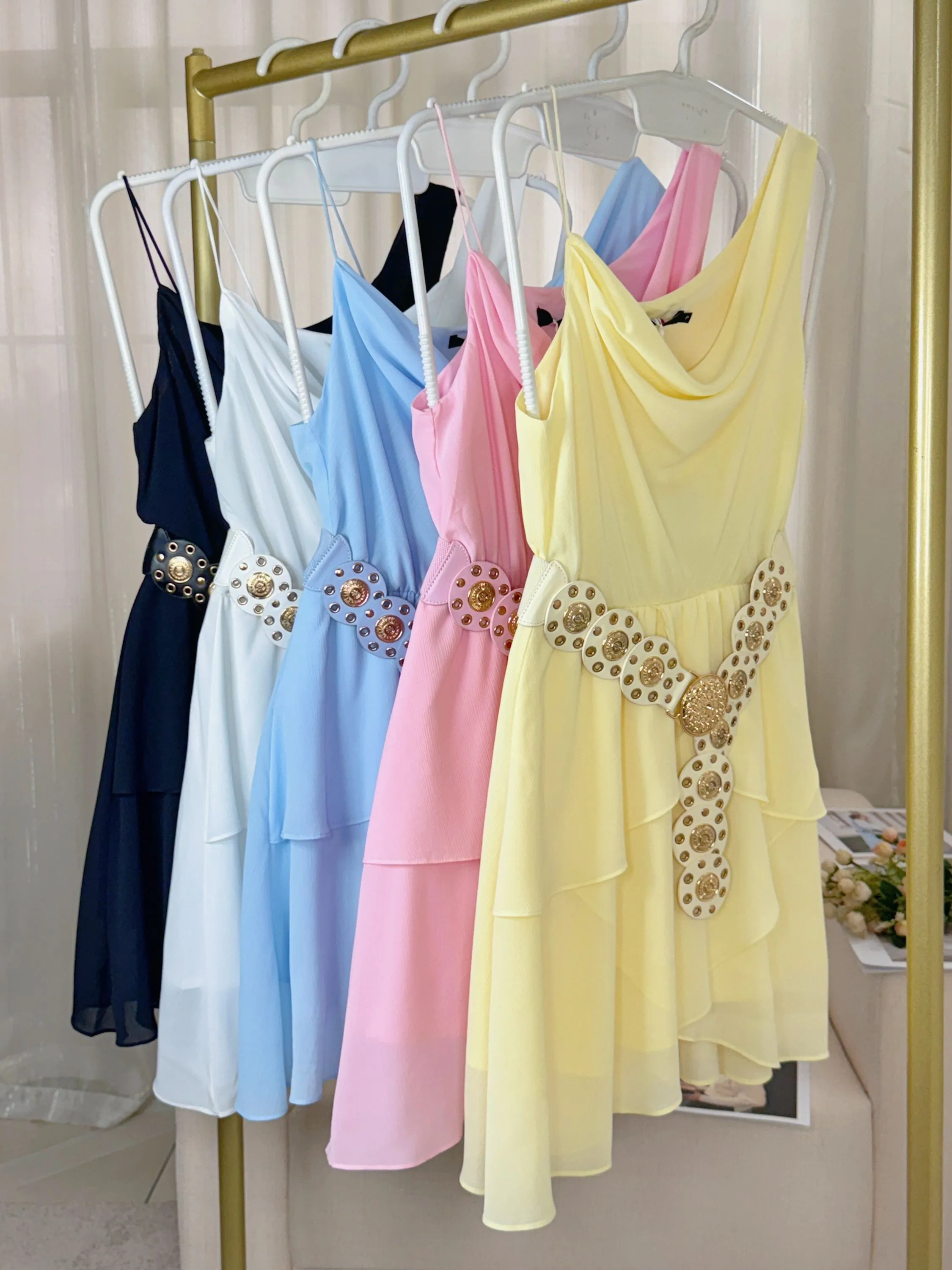 Fancy modas vestido cinto