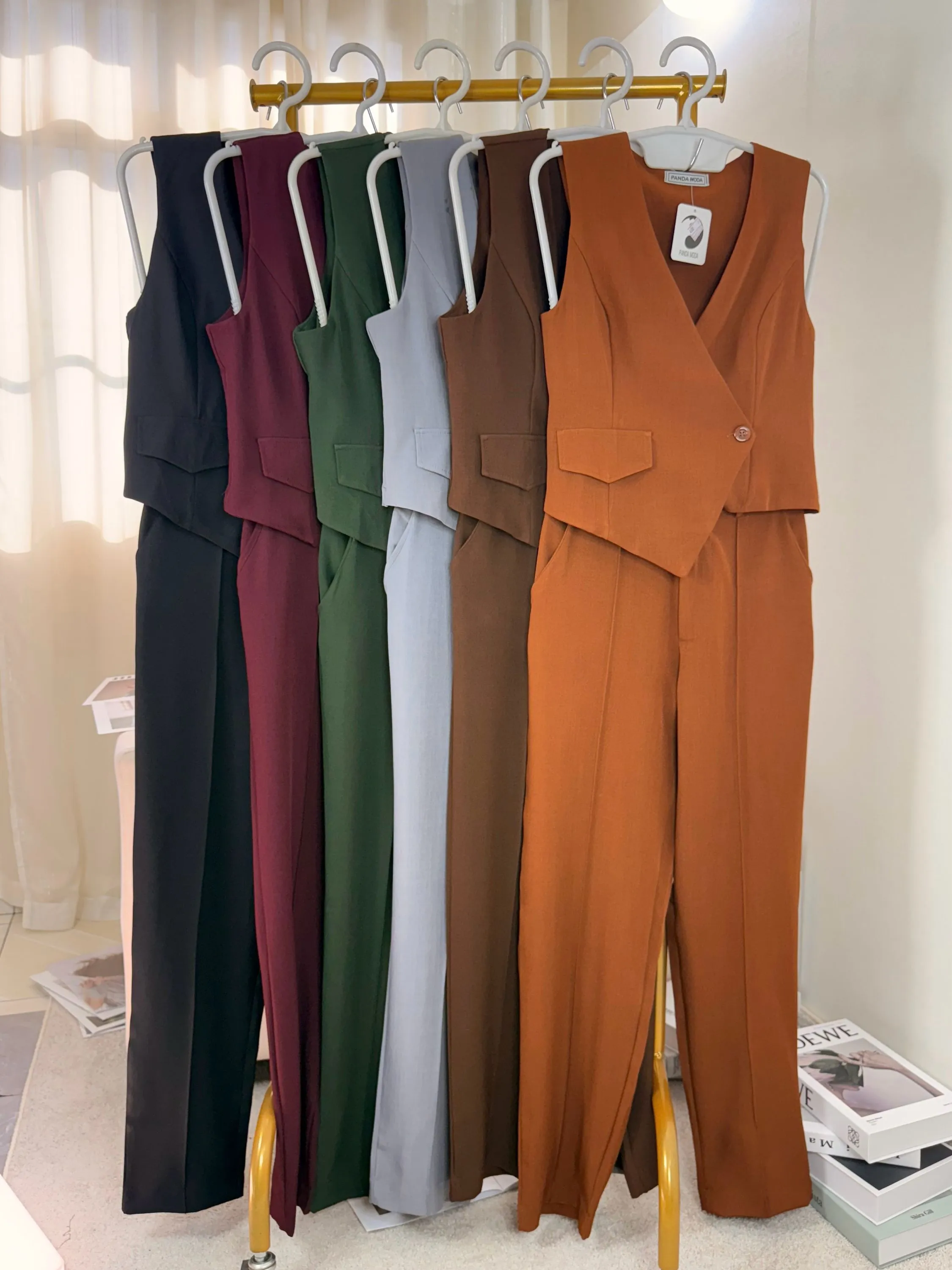 Fancy Modas conjunto colete com calça