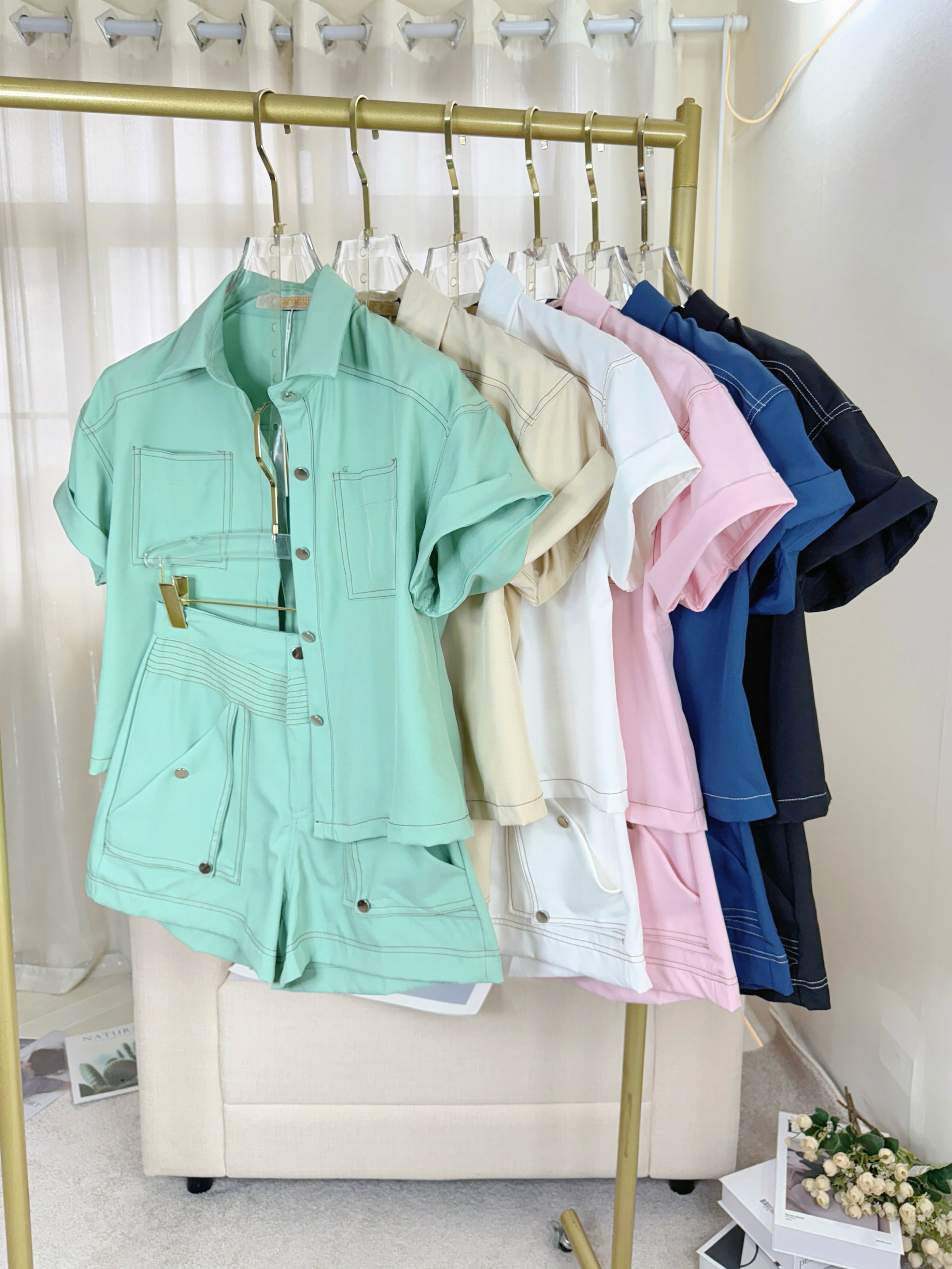 Fancy modas conjunto crepe