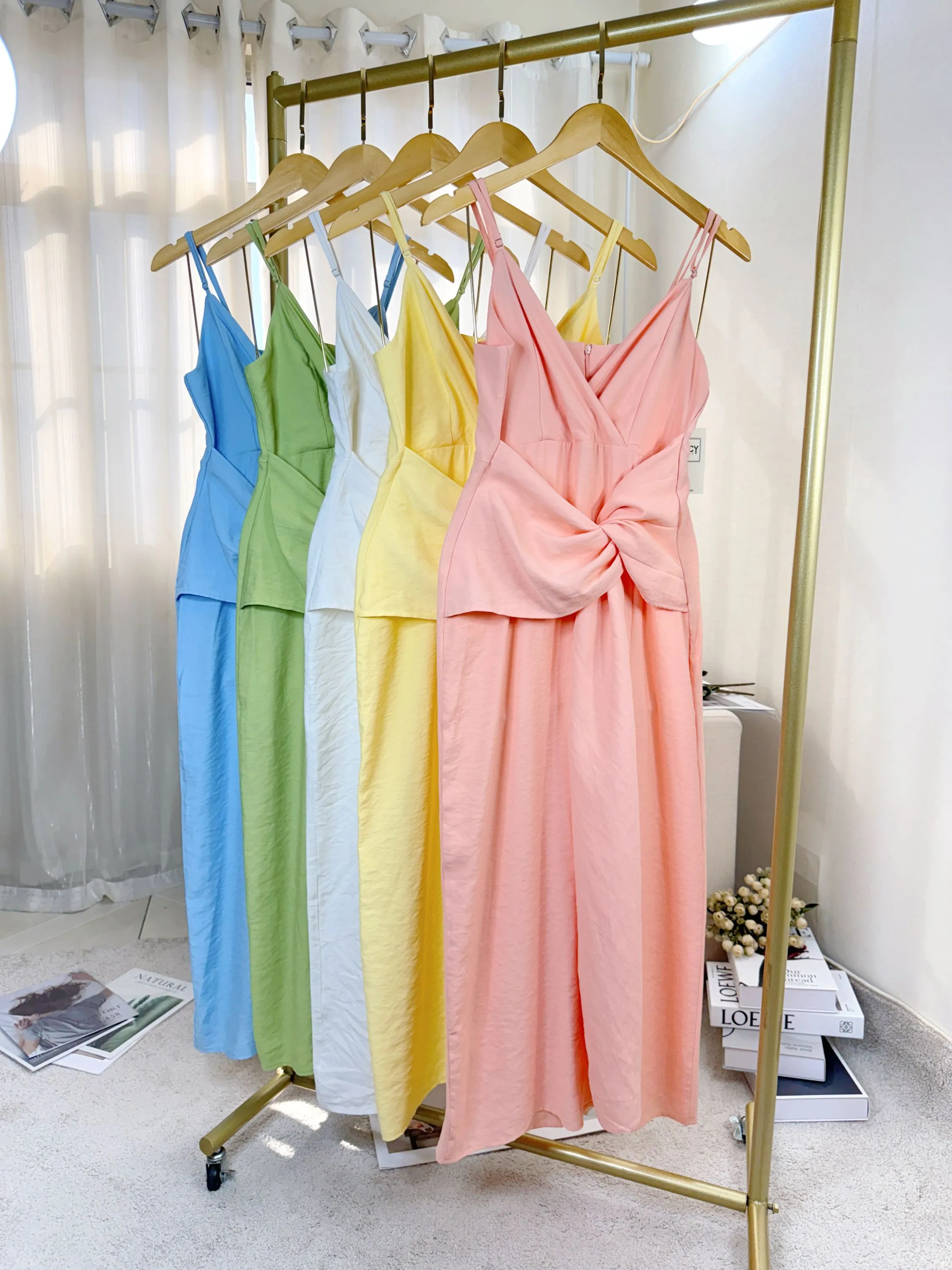 Fancy modas vestido alça com decote